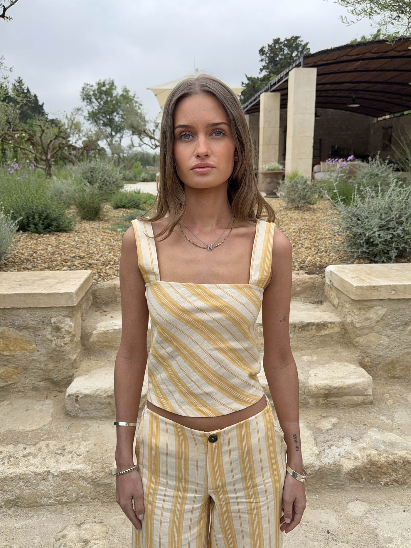 Hemna top with stripes - Yellow/white 14 Hemna top with stripes - Yellow/white