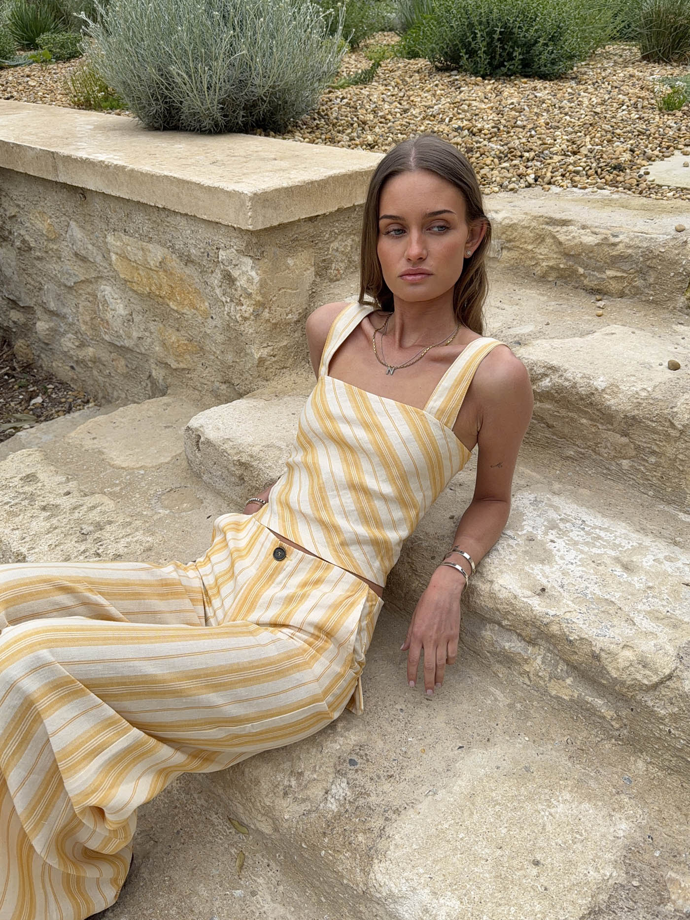 Hemna top with stripes - Yellow/white 5 Hemna top with stripes - Yellow/white
