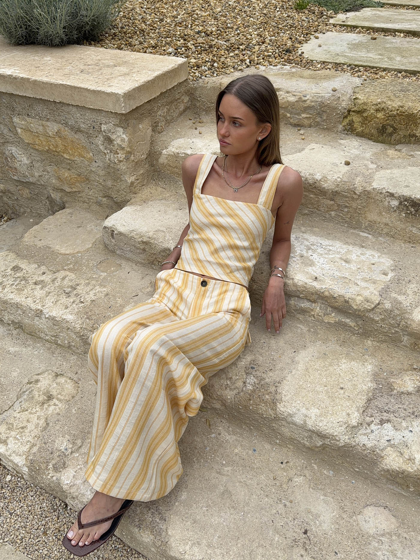 Hemna top with stripes - Yellow/white 8 Hemna top with stripes - Yellow/white