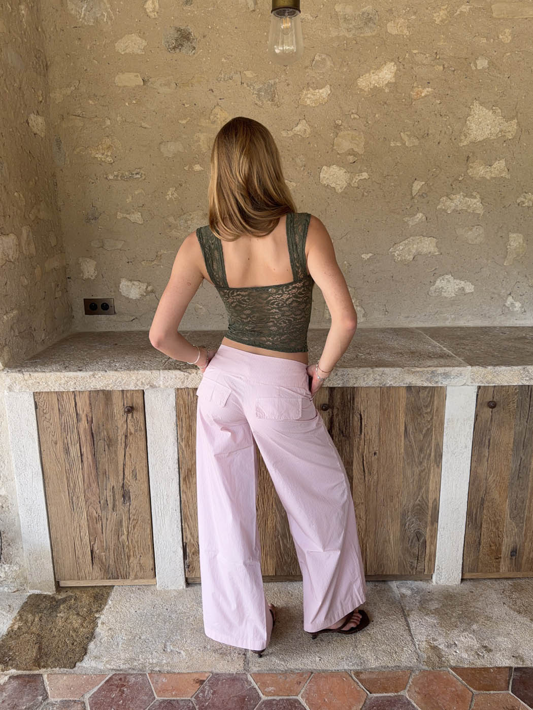 Vitella pants with stripes - Light pink 10 Vitella pants with stripes - Light pink