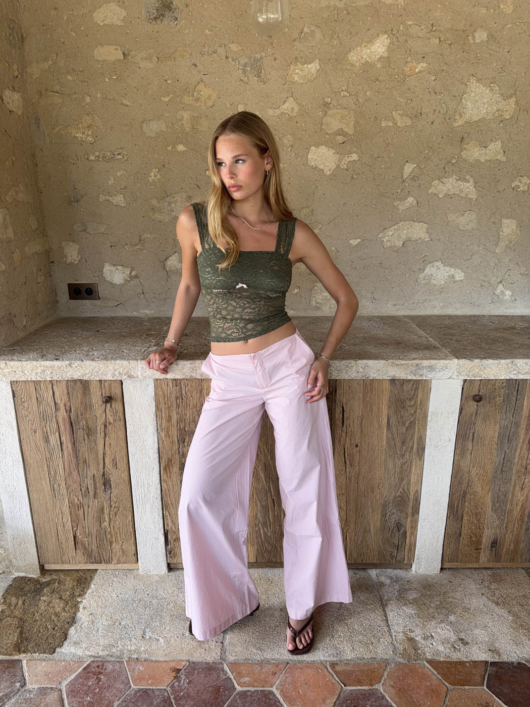 Vitella pants with stripes - Light pink 11 Vitella pants with stripes - Light pink