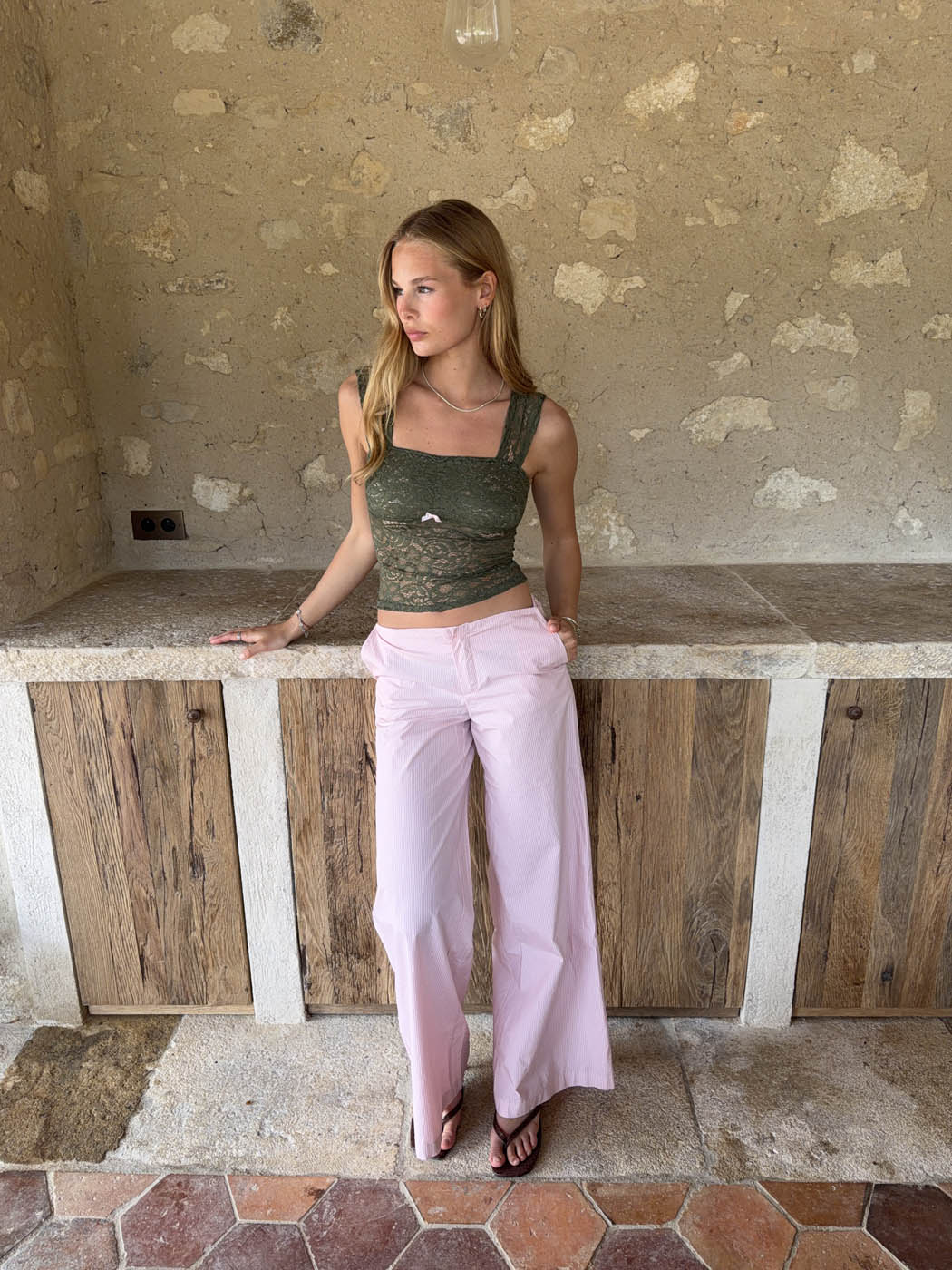 Vitella pants with stripes - Light pink 5 Vitella pants with stripes - Light pink