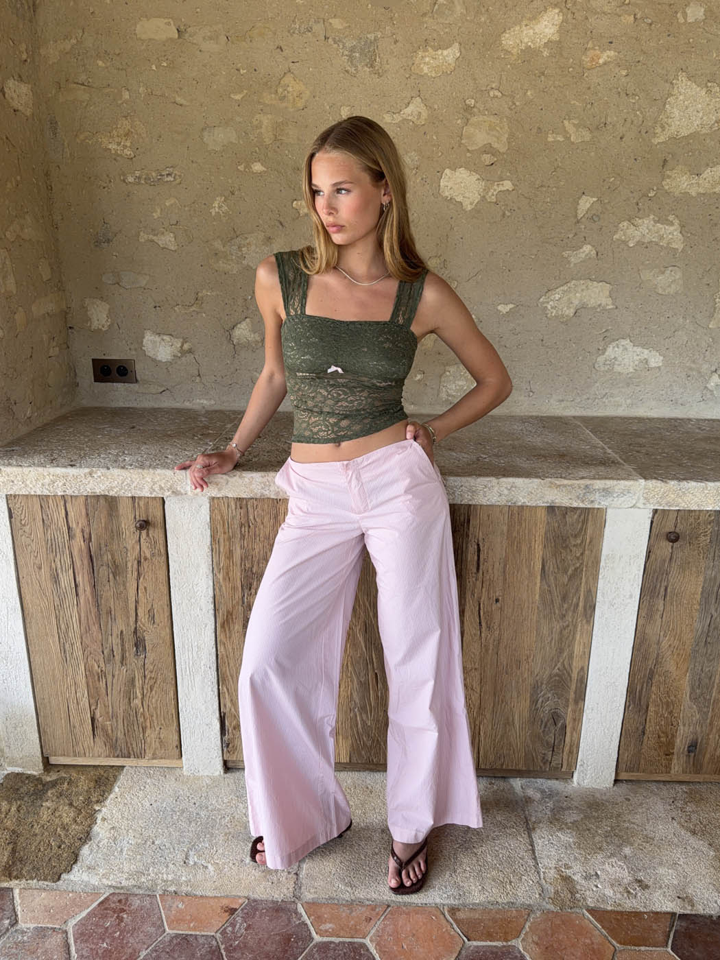Vitella pants with stripes - Light pink 6 Vitella pants with stripes - Light pink