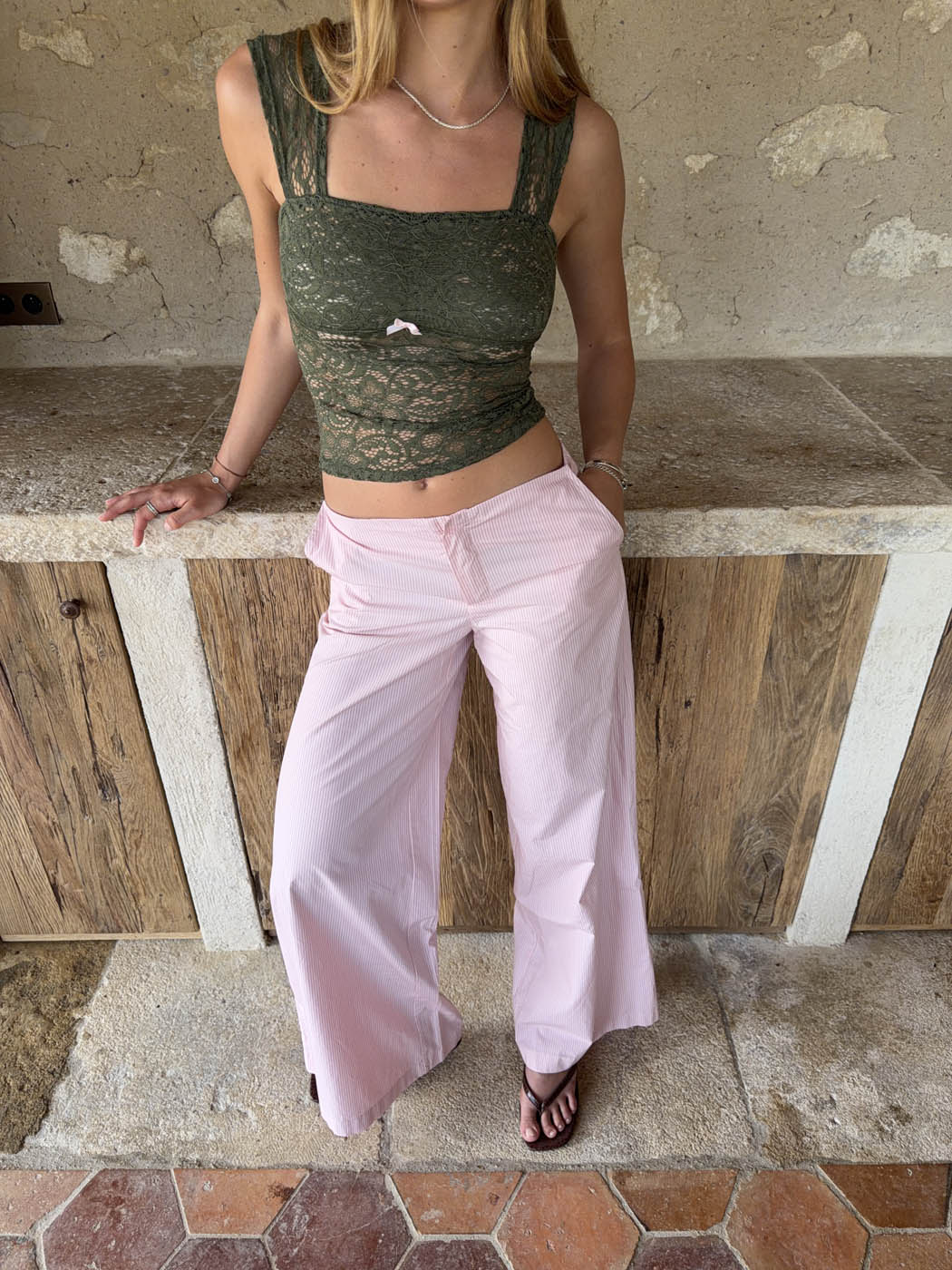 Vitella pants with stripes - Light pink 7 Vitella pants with stripes - Light pink