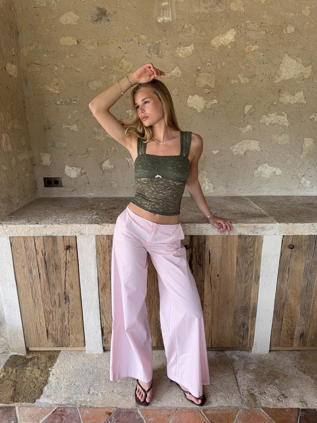 Vitella pants with stripes - Light pink 8 Vitella pants with stripes - Light pink