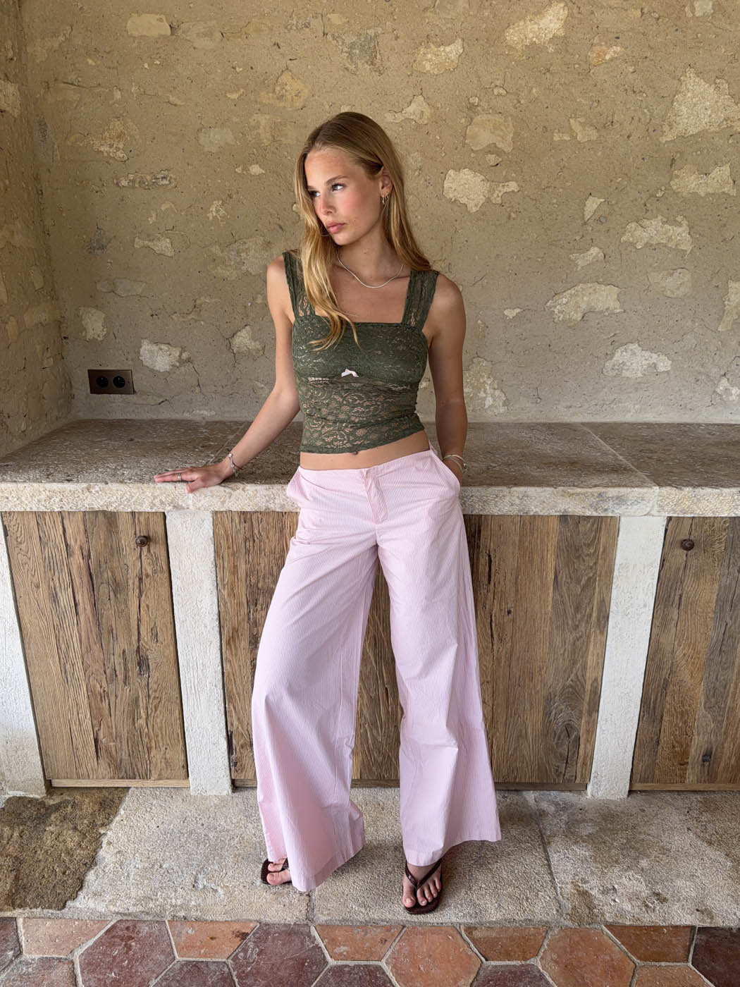 Vitella pants with stripes - Light pink 9 Vitella pants with stripes - Light pink