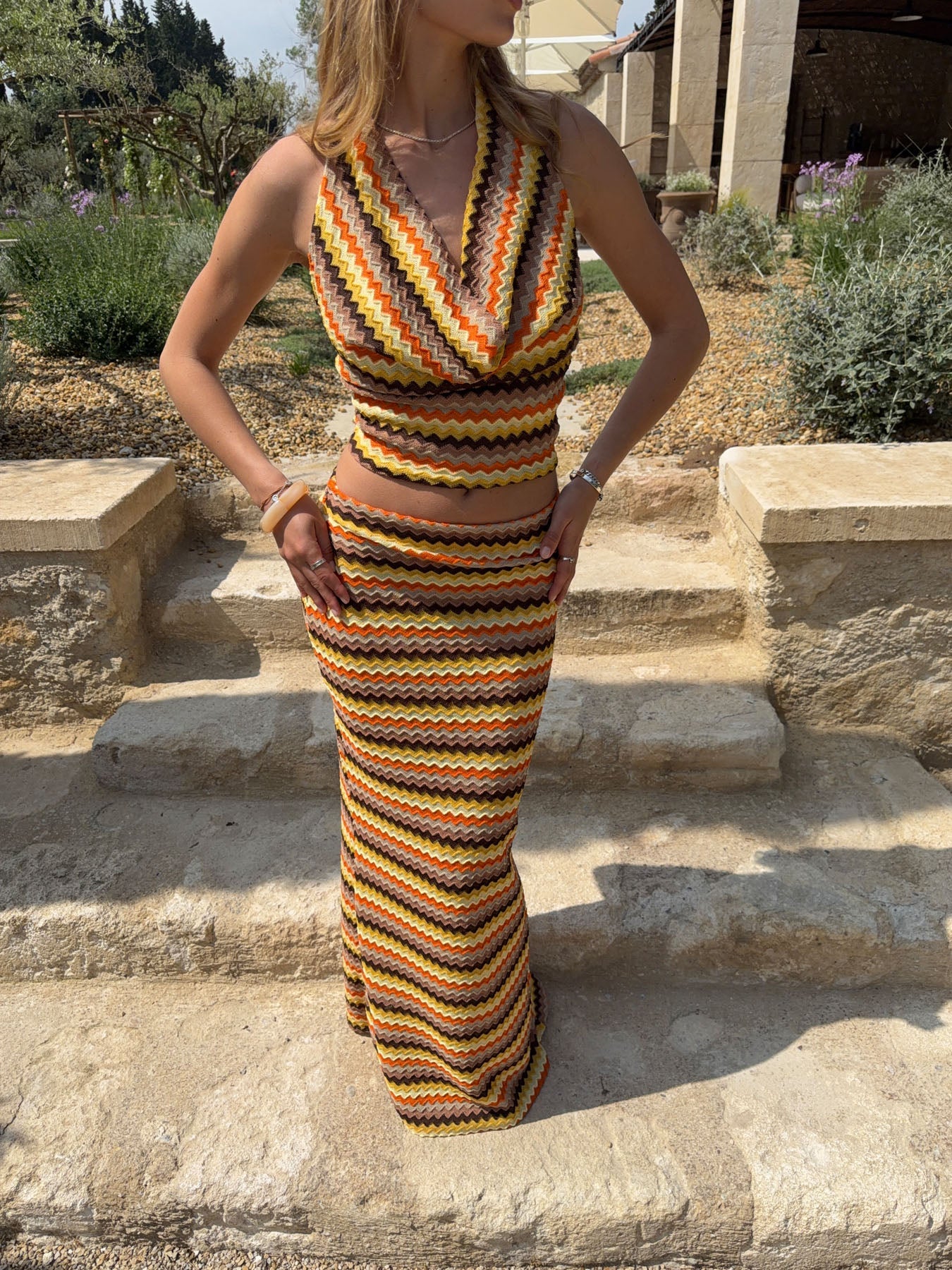 Sumara maxi skirt with pattern - Yellow/brown/orange 10 Sumara maxi skirt with pattern - Yellow/brown/orange