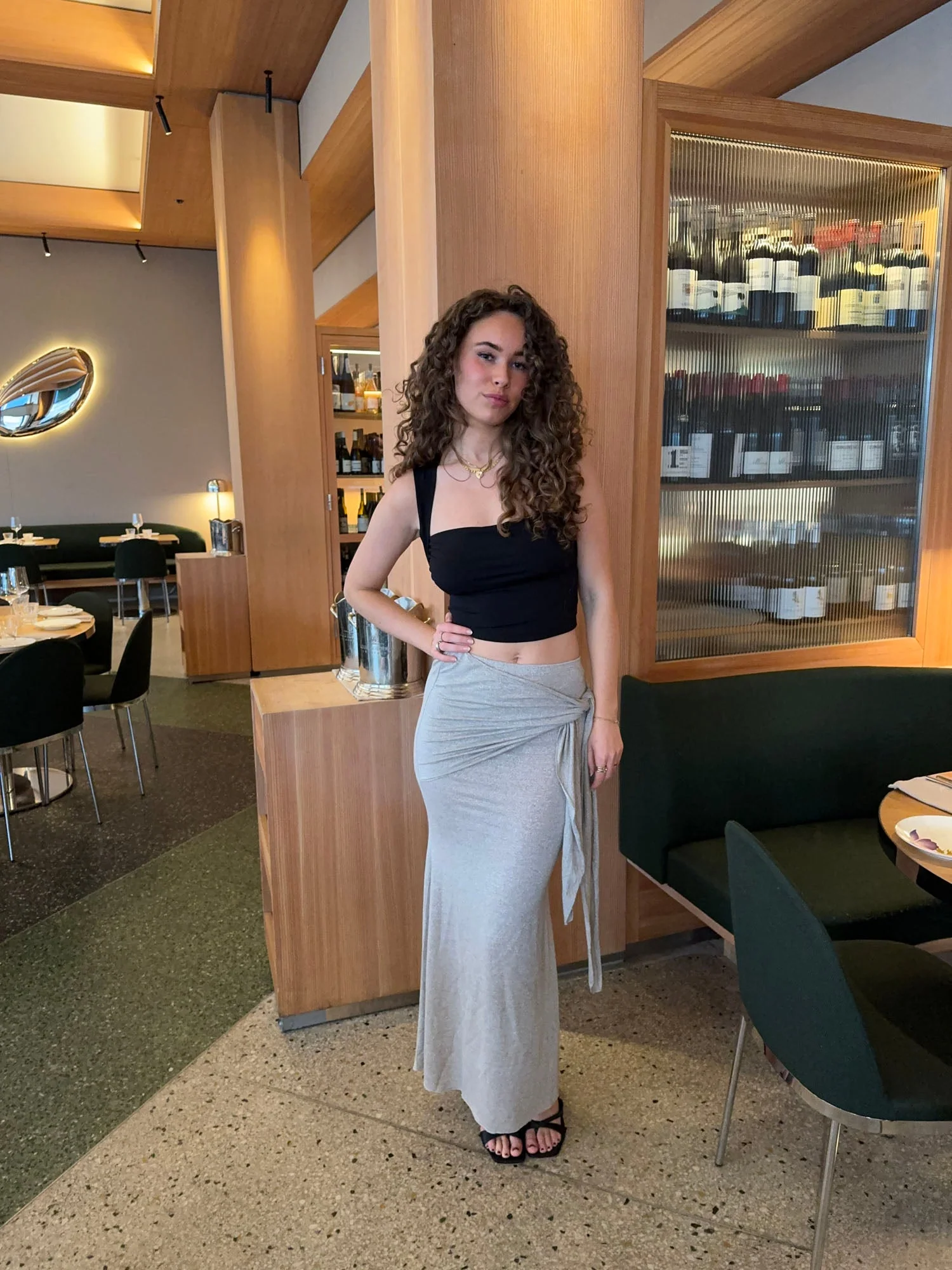 Eanie maxi skirt with glitter - Silver 2 Eanie maxi skirt with glitter - Silver