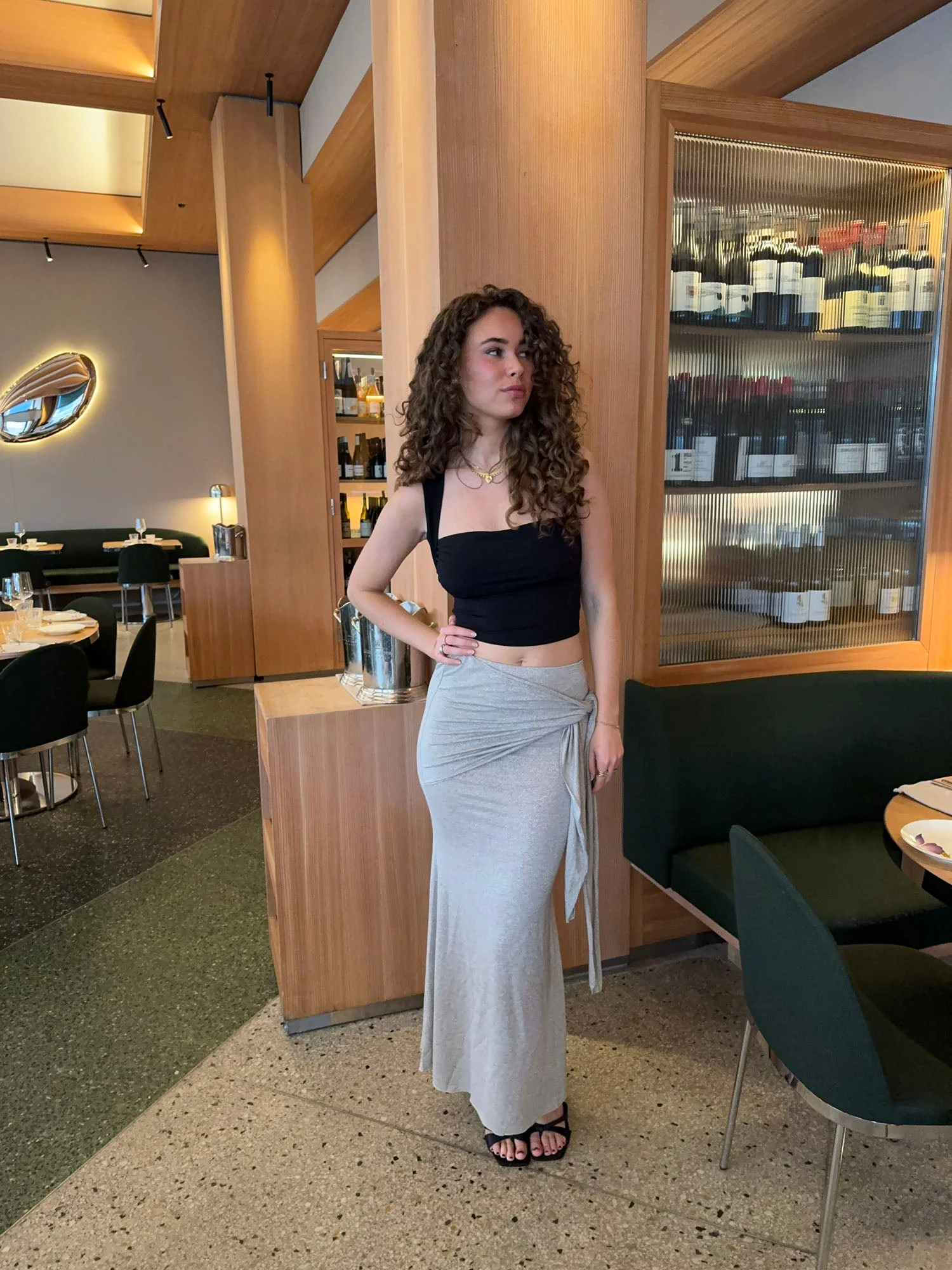 Eanie maxi skirt with glitter - Silver 5 Eanie maxi skirt with glitter - Silver