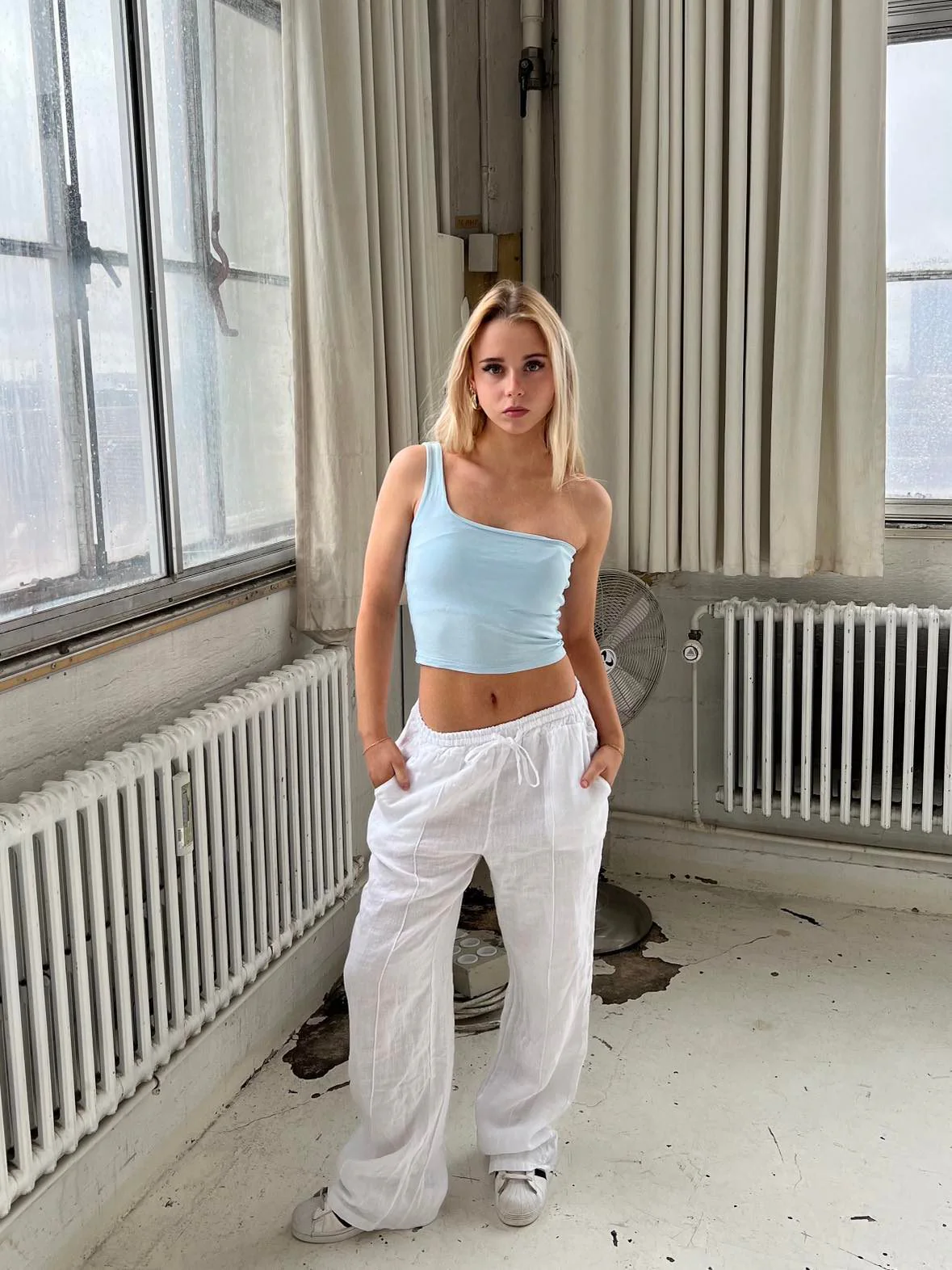 Signe linen pants - white