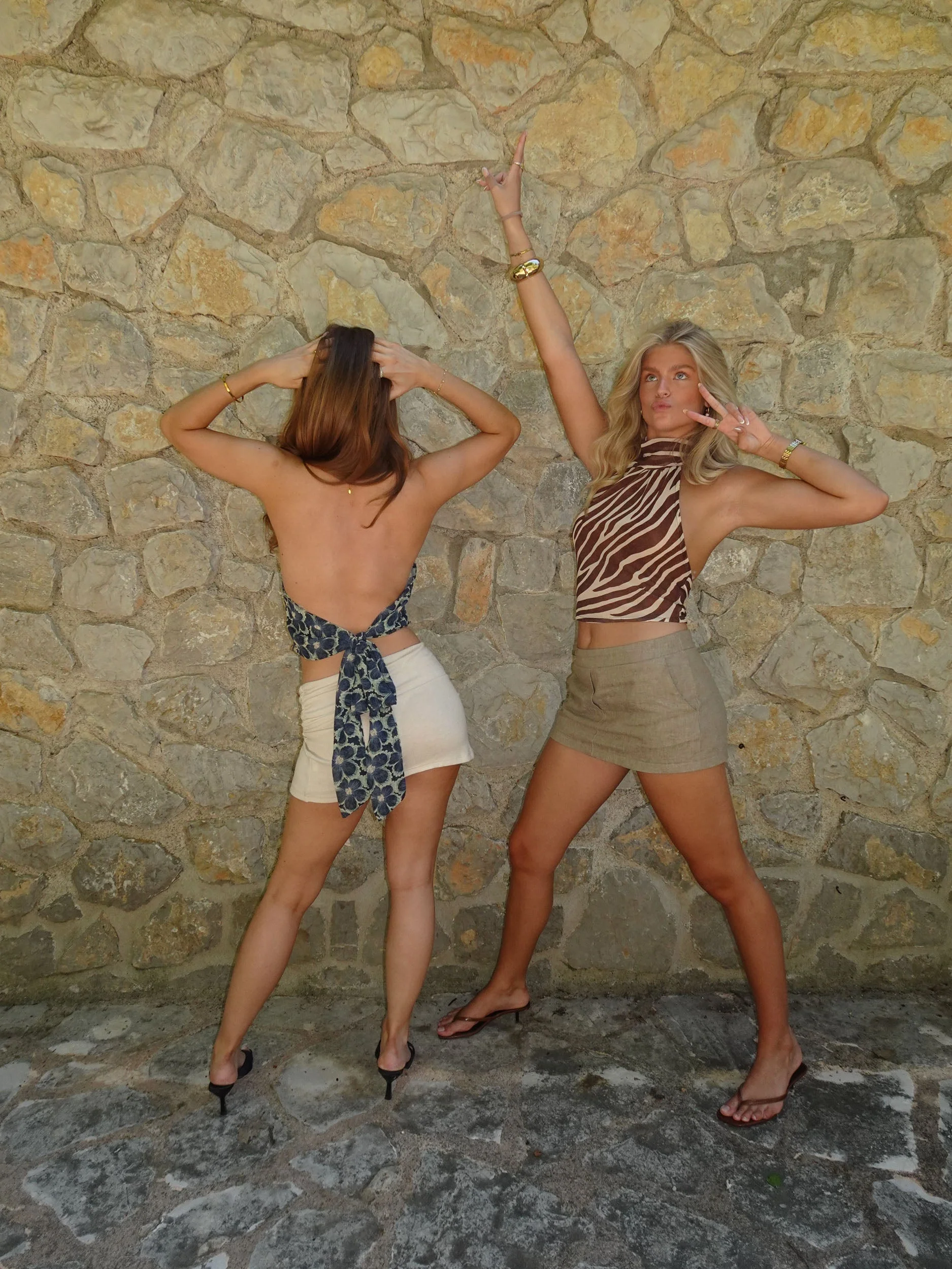 Zira top with animal print - Brown/beige 4 Zira top with animal print - Brown/beige