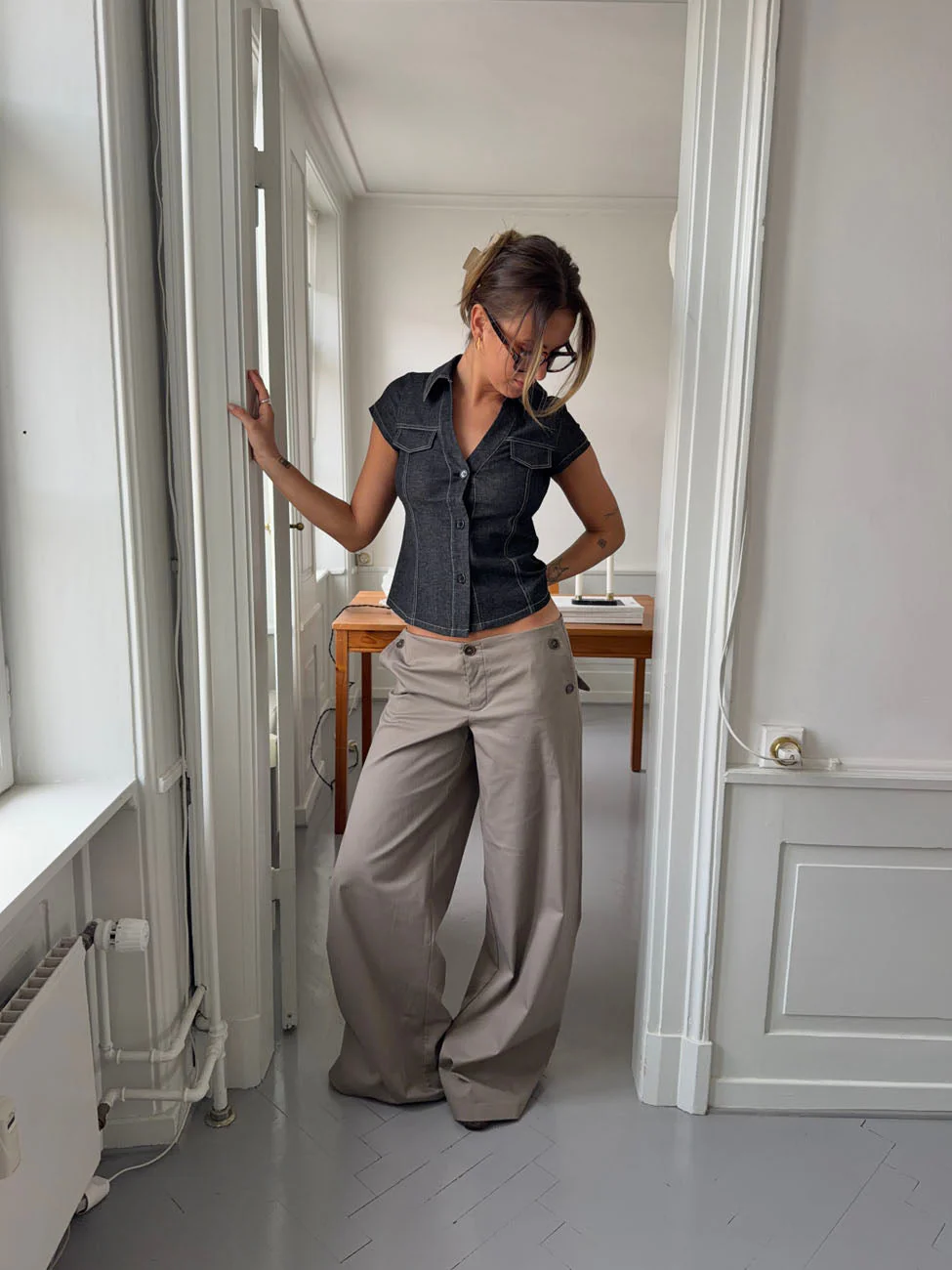 Maxim pants with buttons - Taupe 10 Maxim pants with buttons - Taupe