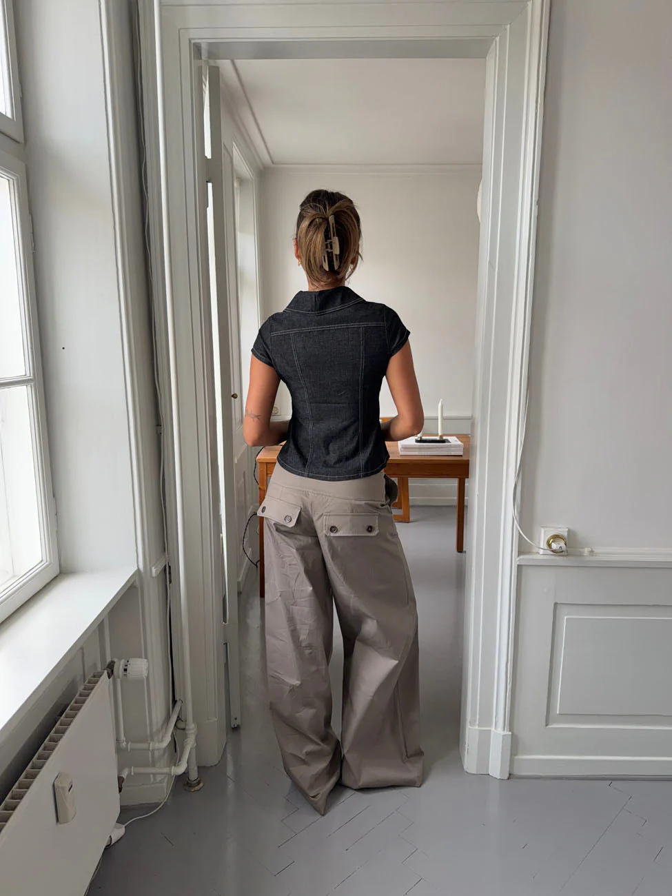 Maxim pants with buttons - Taupe 3 Maxim pants with buttons - Taupe
