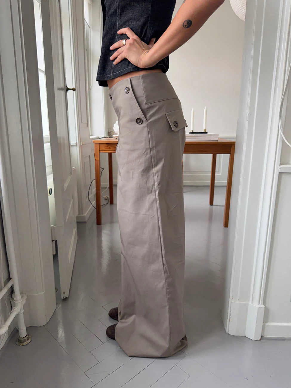 Maxim pants with buttons - Taupe 5 Maxim pants with buttons - Taupe