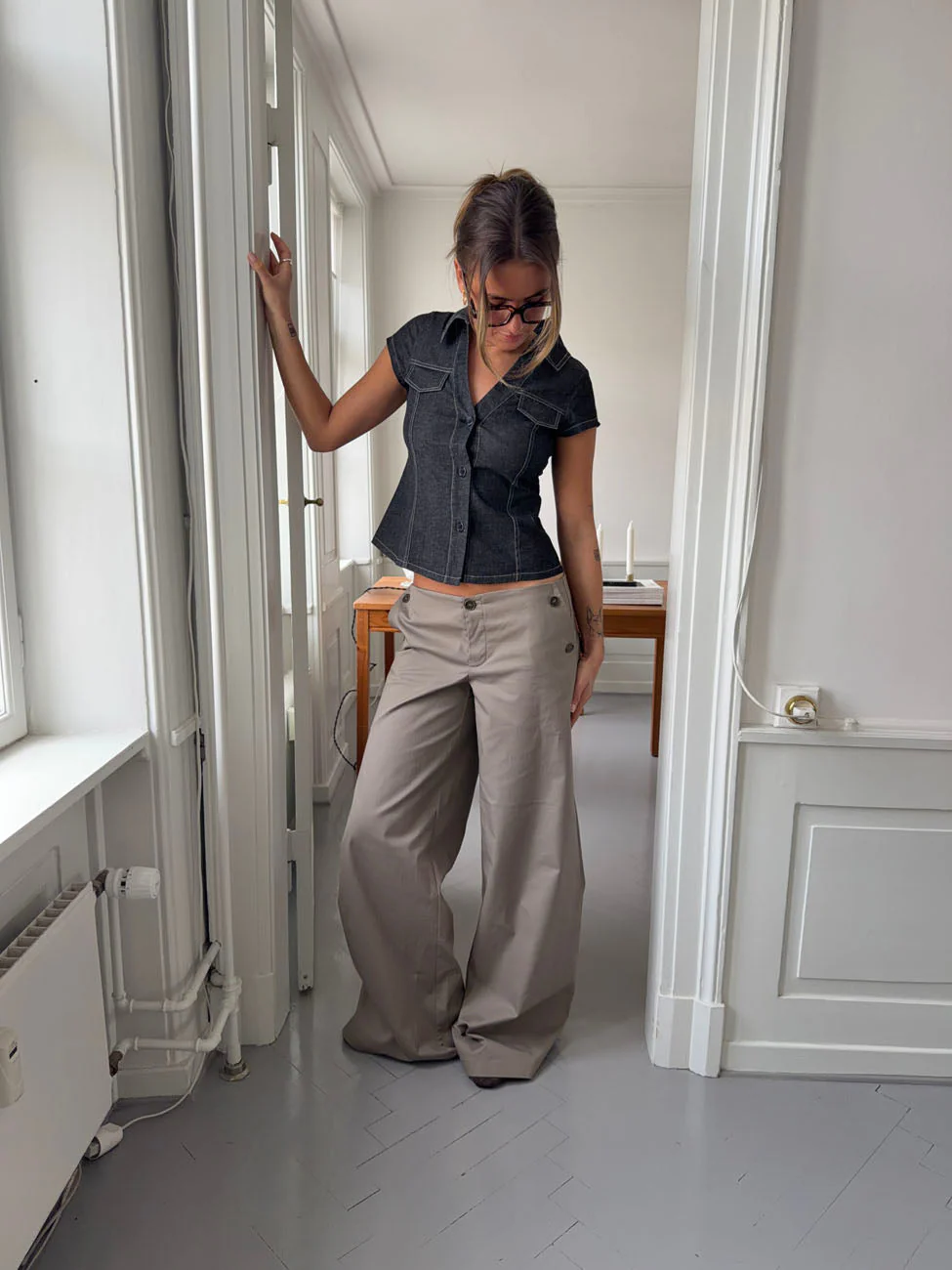 Maxim pants with buttons - Taupe 6 Maxim pants with buttons - Taupe