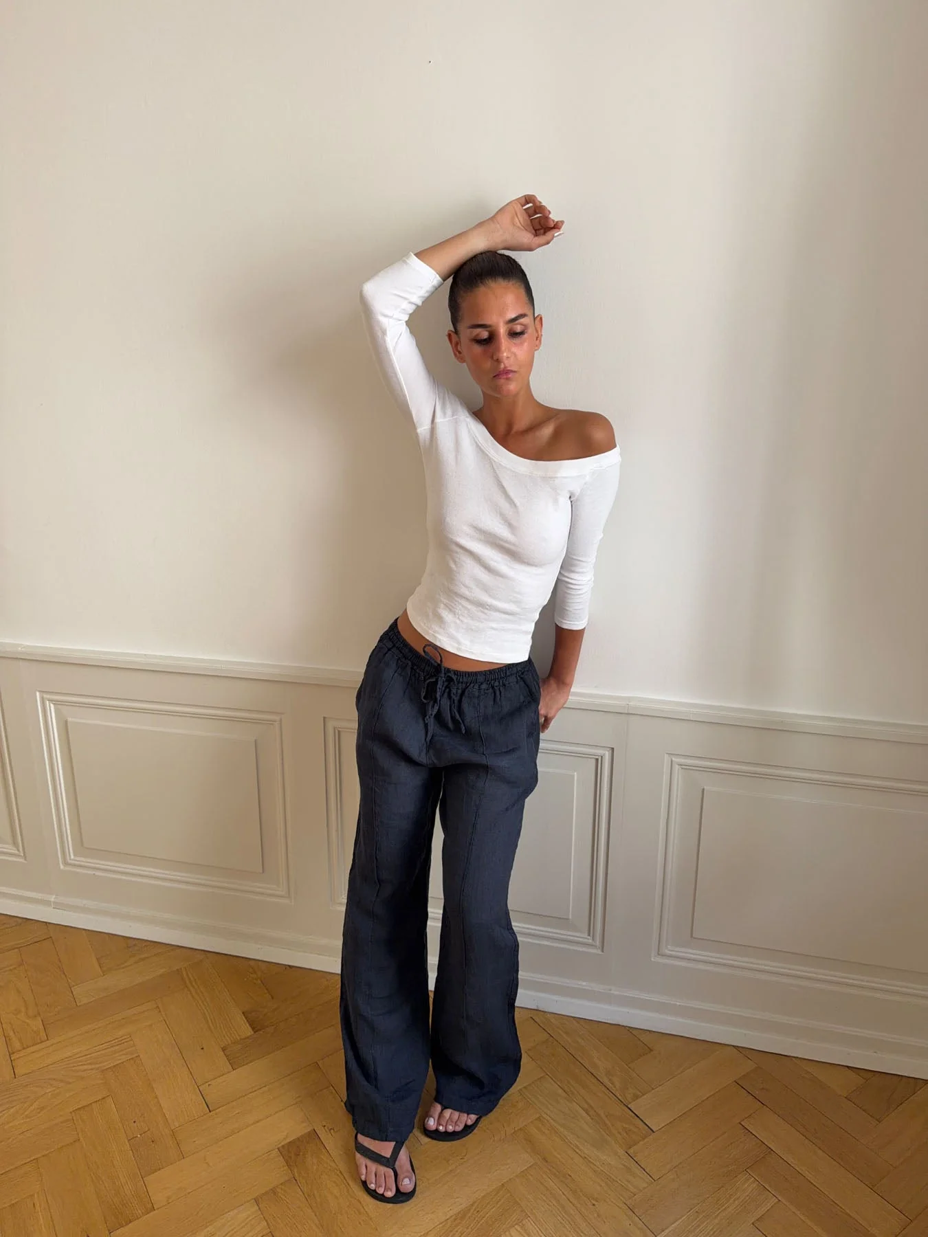 Signe linen pants - Blue 4 Signe linen pants - Blue