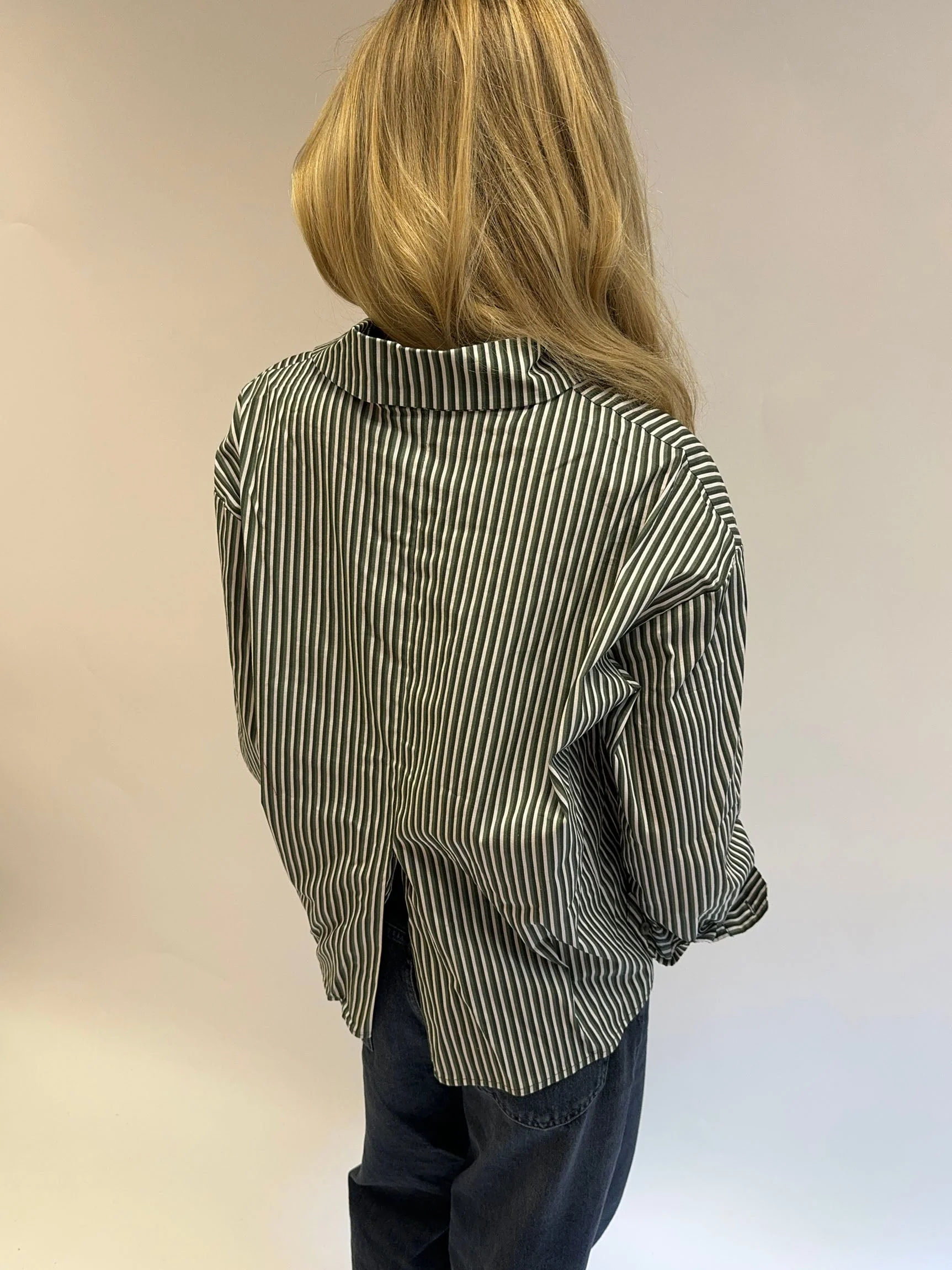 Kendall button shirt with stripes - Khaki/white 7 Kendall button shirt with stripes - Khaki/white