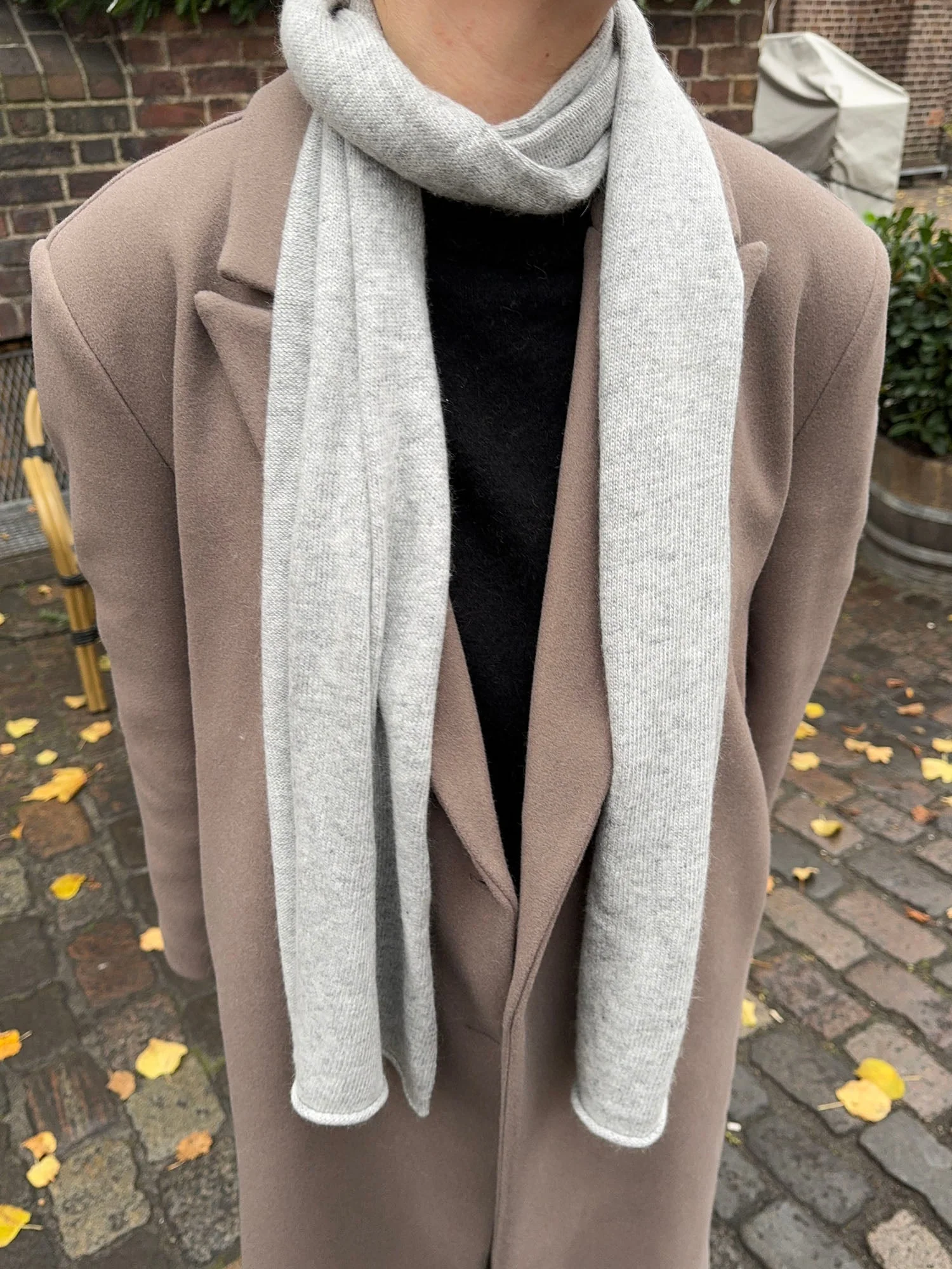 Kehlani knitted scarf - Light grey 2 Kehlani knitted scarf - Light grey