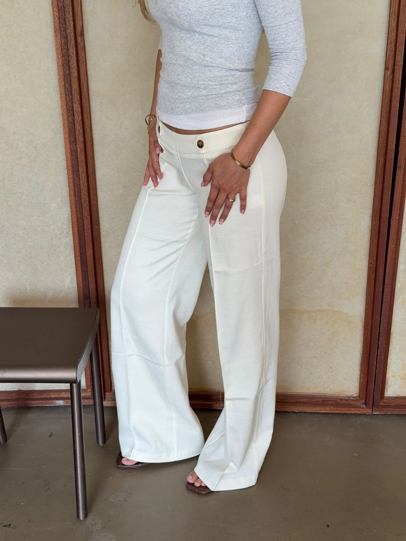 Jutana pants with buttons - White 12 Jutana pants with buttons - White