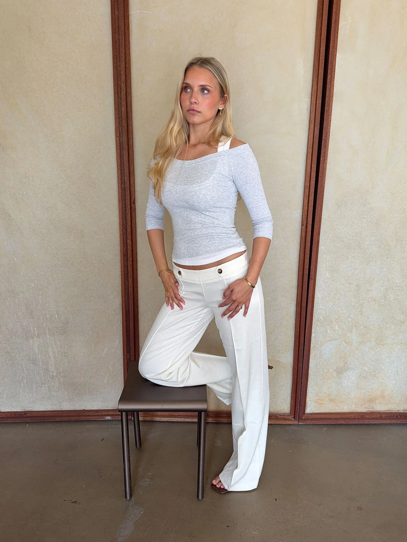 Jutana pants with buttons - White 8 Jutana pants with buttons - White