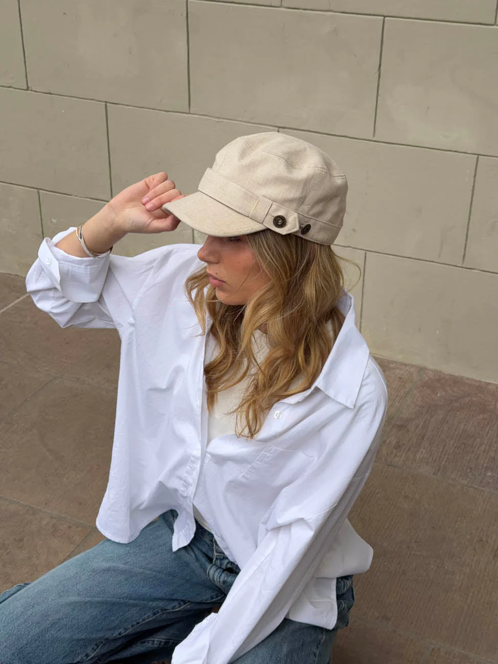 Kammi cap with details - Light beige 10 Kammi cap with details - Light beige
