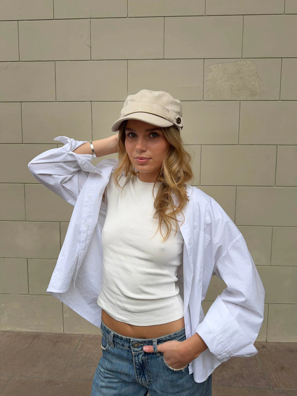 Kammi cap with details - Light beige 13 Kammi cap with details - Light beige
