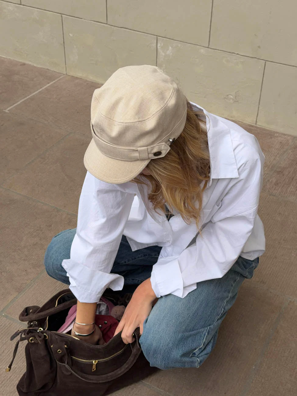 Kammi cap with details - Light beige 2 Kammi cap with details - Light beige