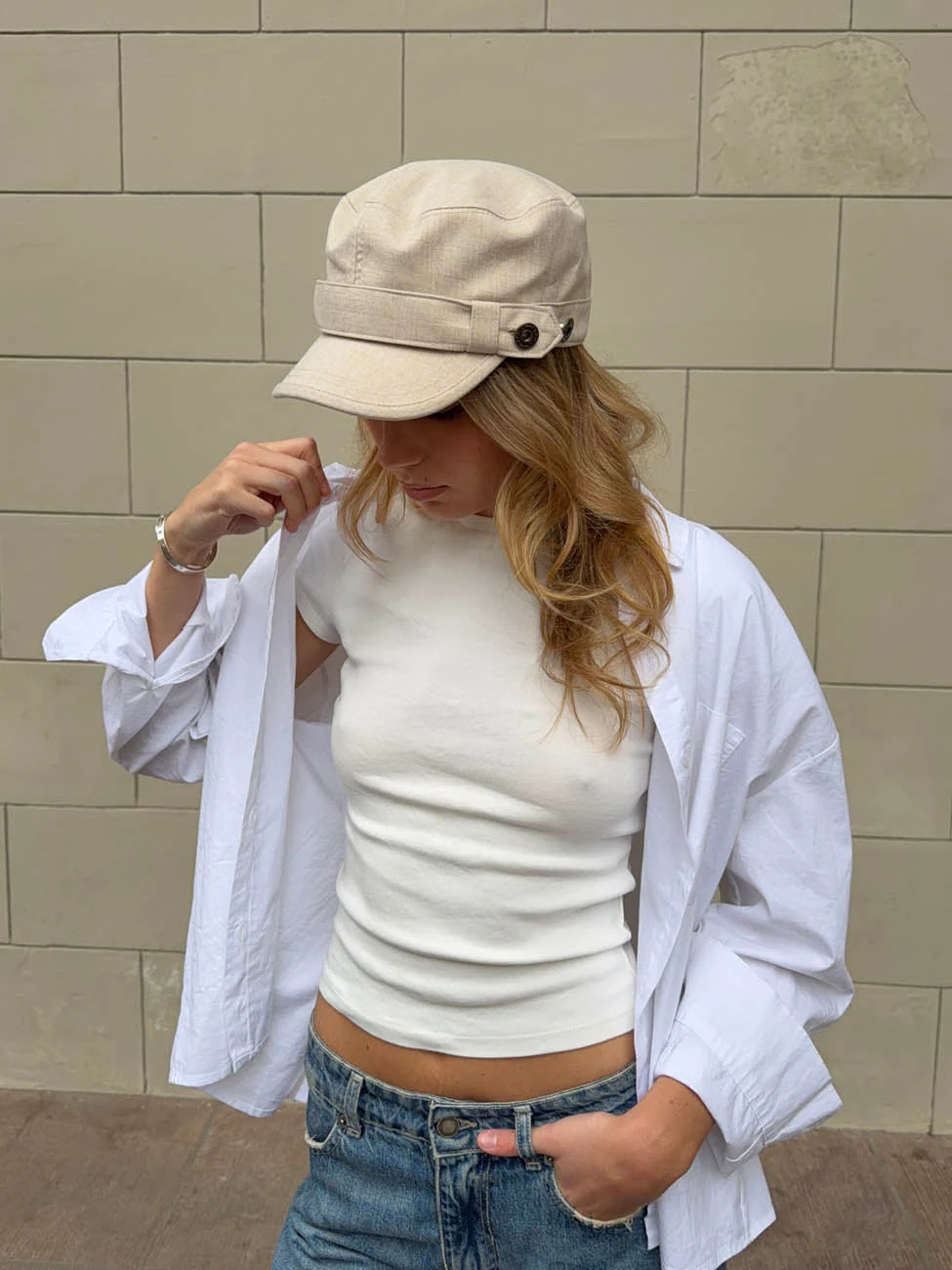 Kammi cap with details - Light beige 5 Kammi cap with details - Light beige