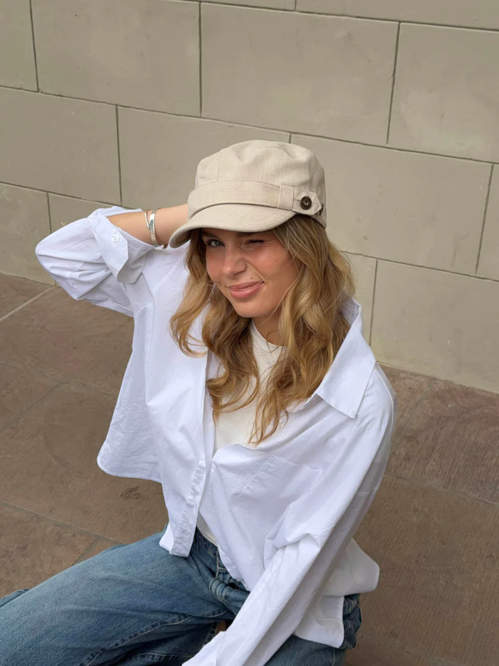 Kammi cap with details - Light beige 7 Kammi cap with details - Light beige