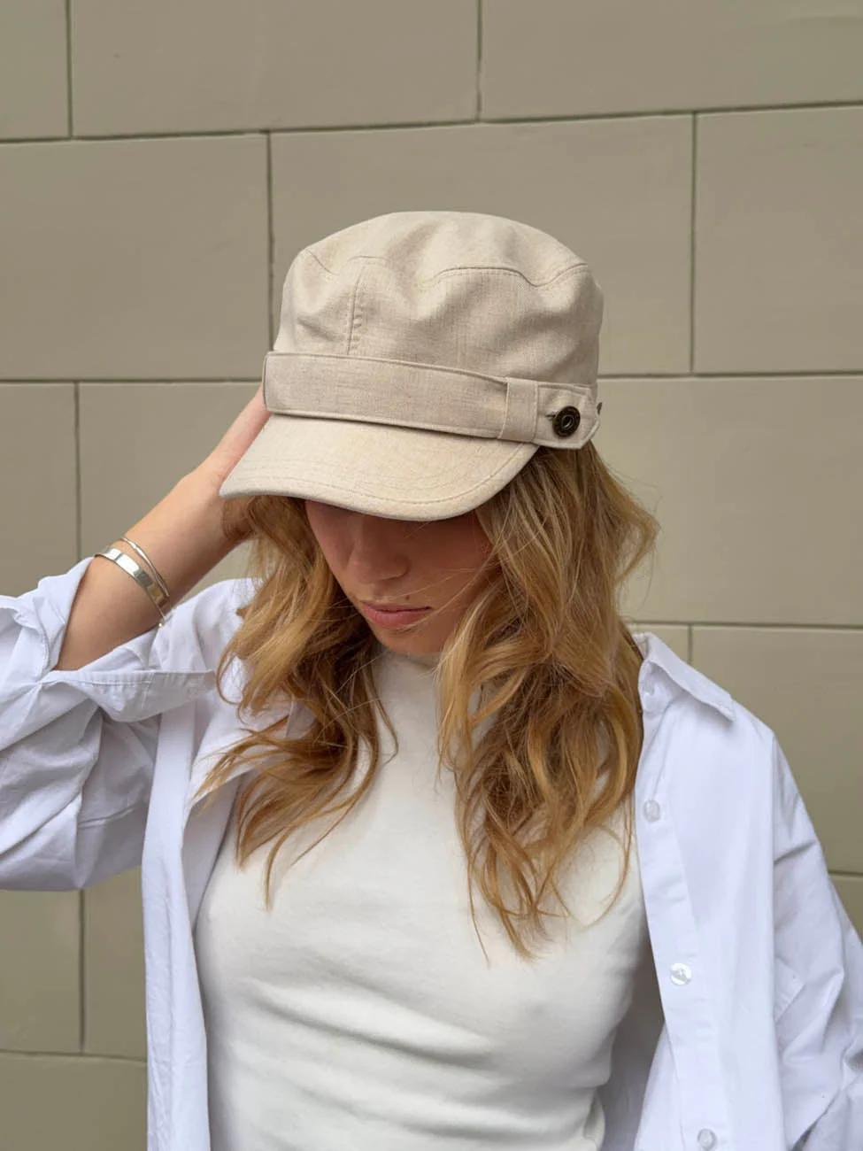 Kammi cap with details - Light beige 8 Kammi cap with details - Light beige
