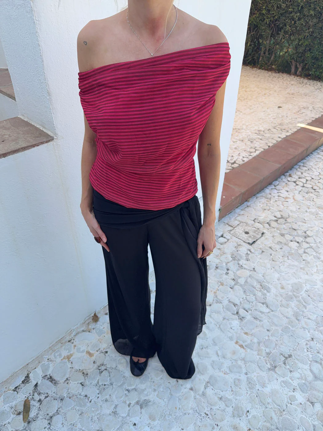 Lily top with stripes – Red/bordeaux 11 Lily top with stripes – Red/bordeaux