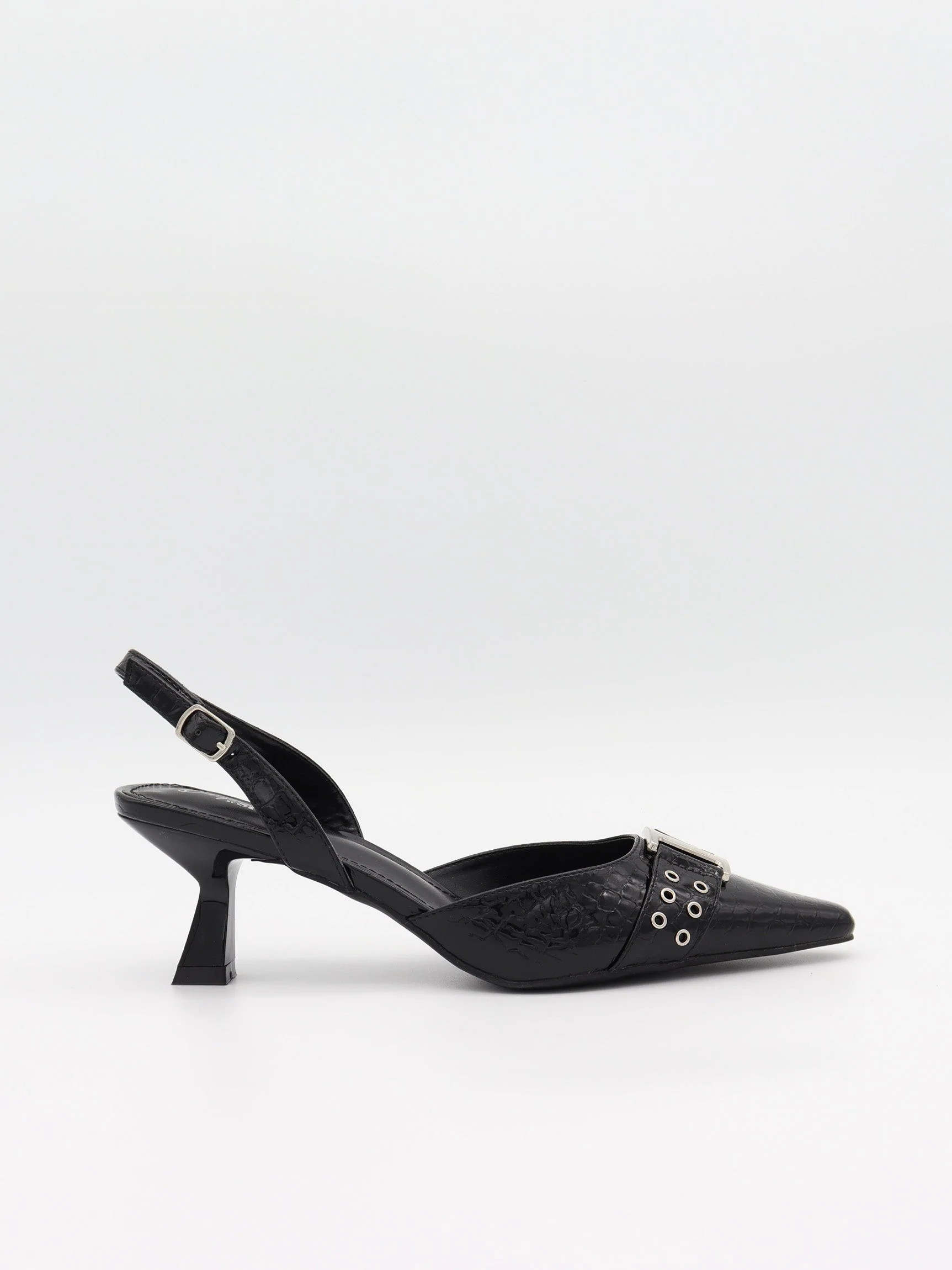 Nida slingback heels with buckle - Black 2 Nida slingback heels with buckle - Black