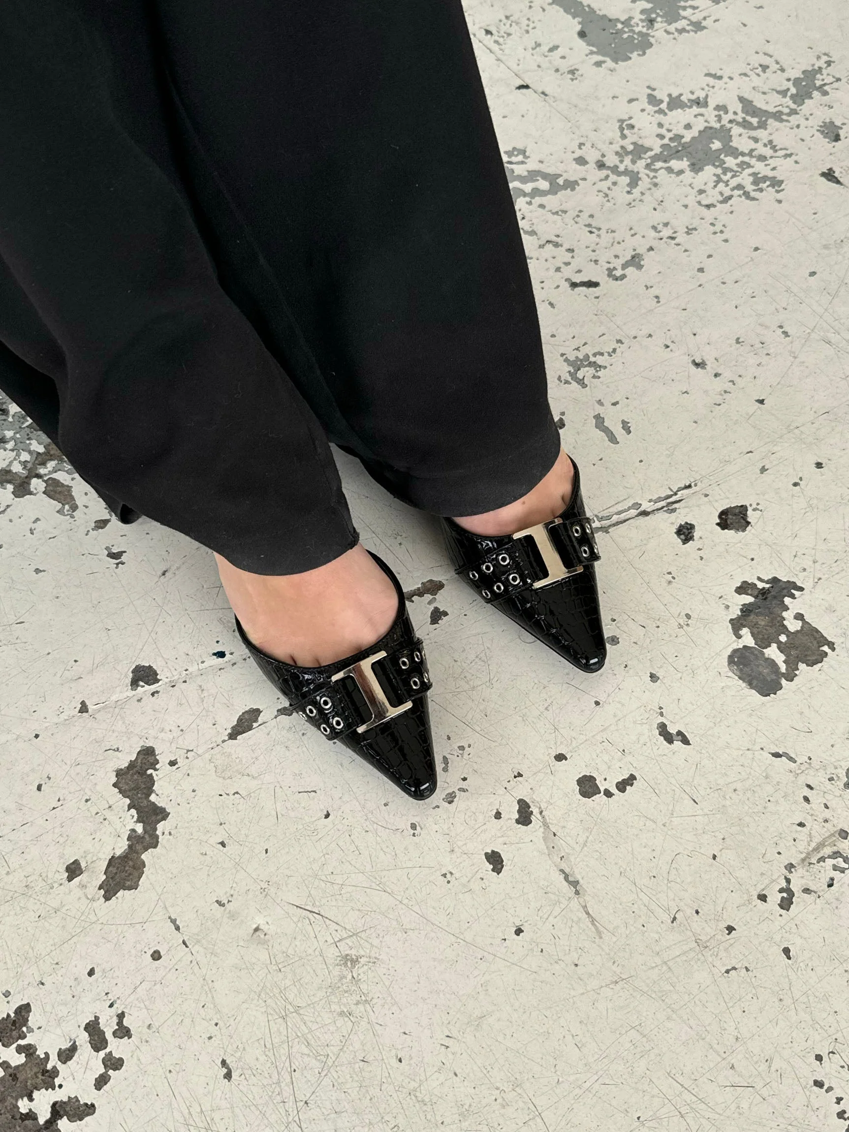 Nida slingback heels with buckle - Black 7 Nida slingback heels with buckle - Black