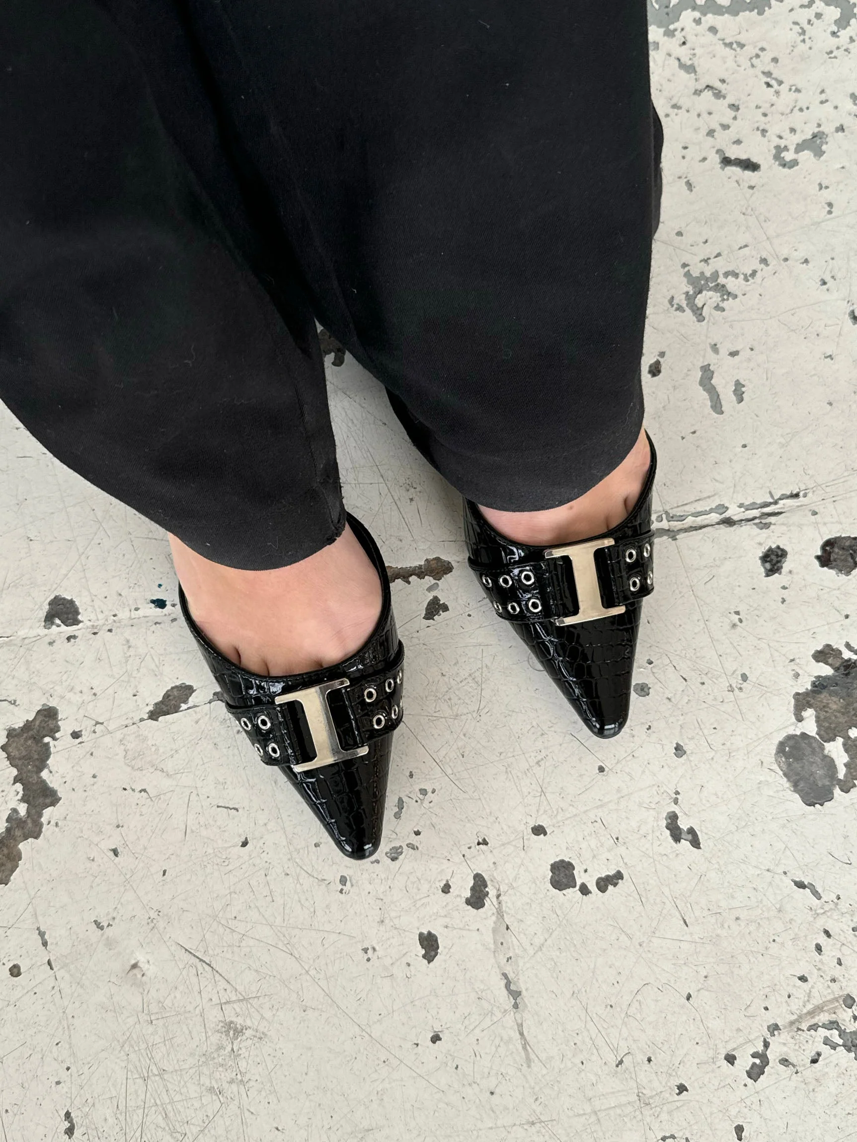 Nida slingback heels with buckle - Black 9 Nida slingback heels with buckle - Black