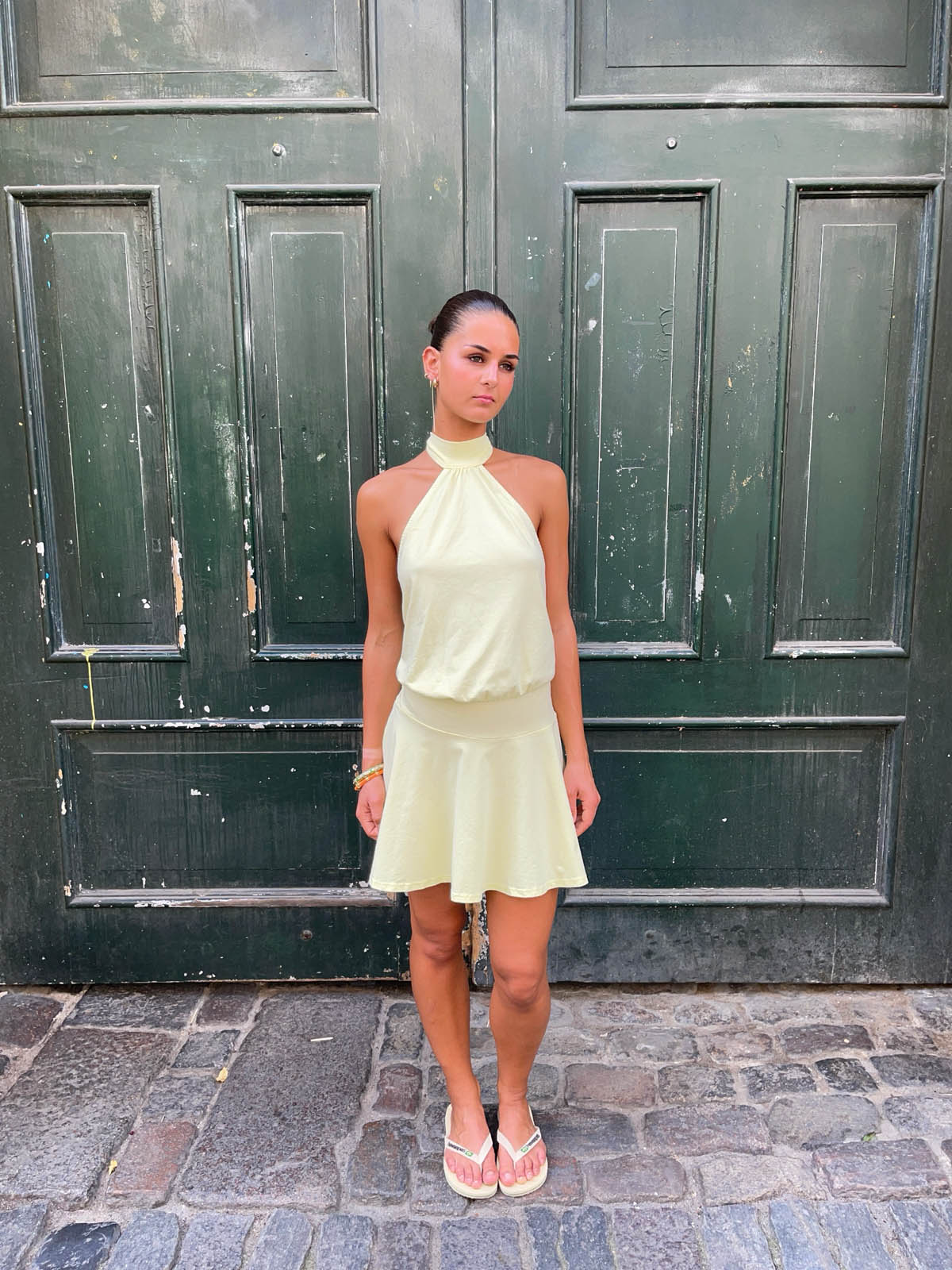 Kaiana dress with open back - Yellow 15 Kaiana dress with open back - Yellow
