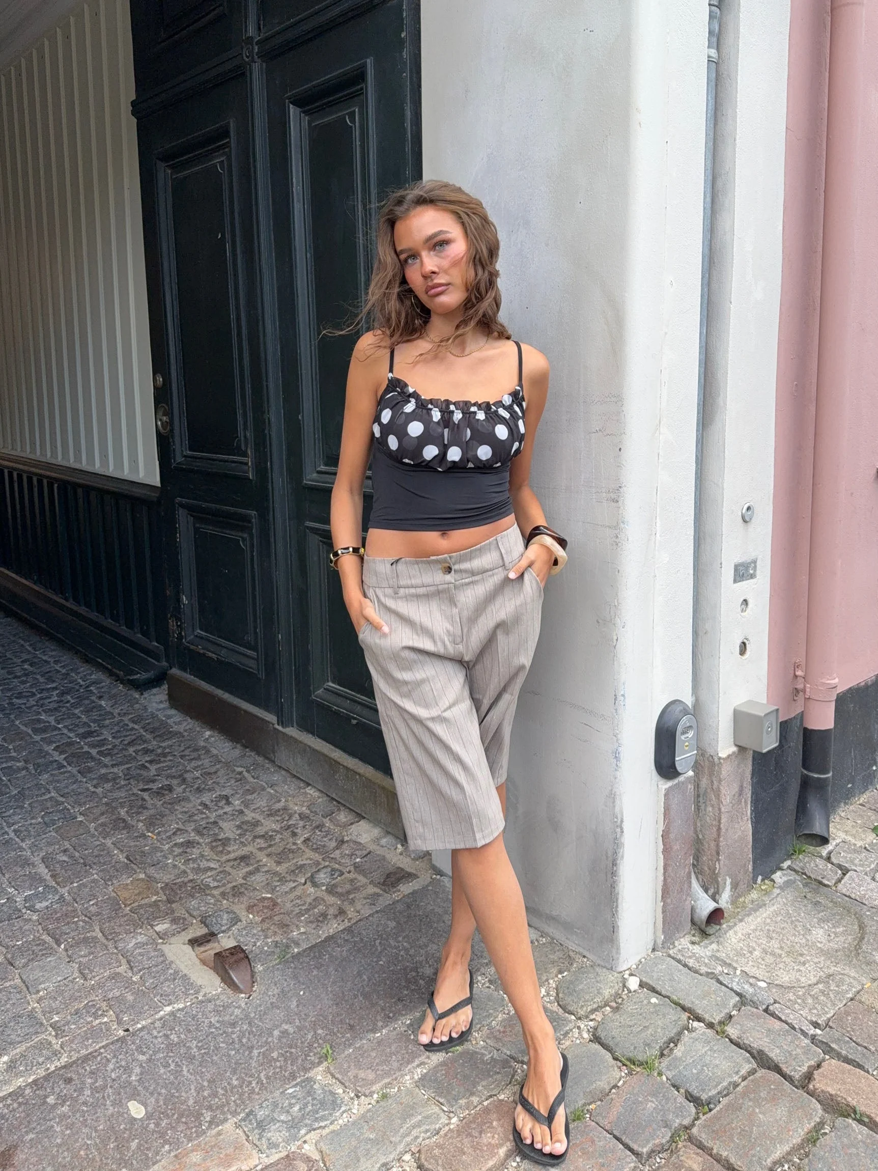 Karoline top with polka dots – Black/white 2 Karoline top with polka dots – Black/white