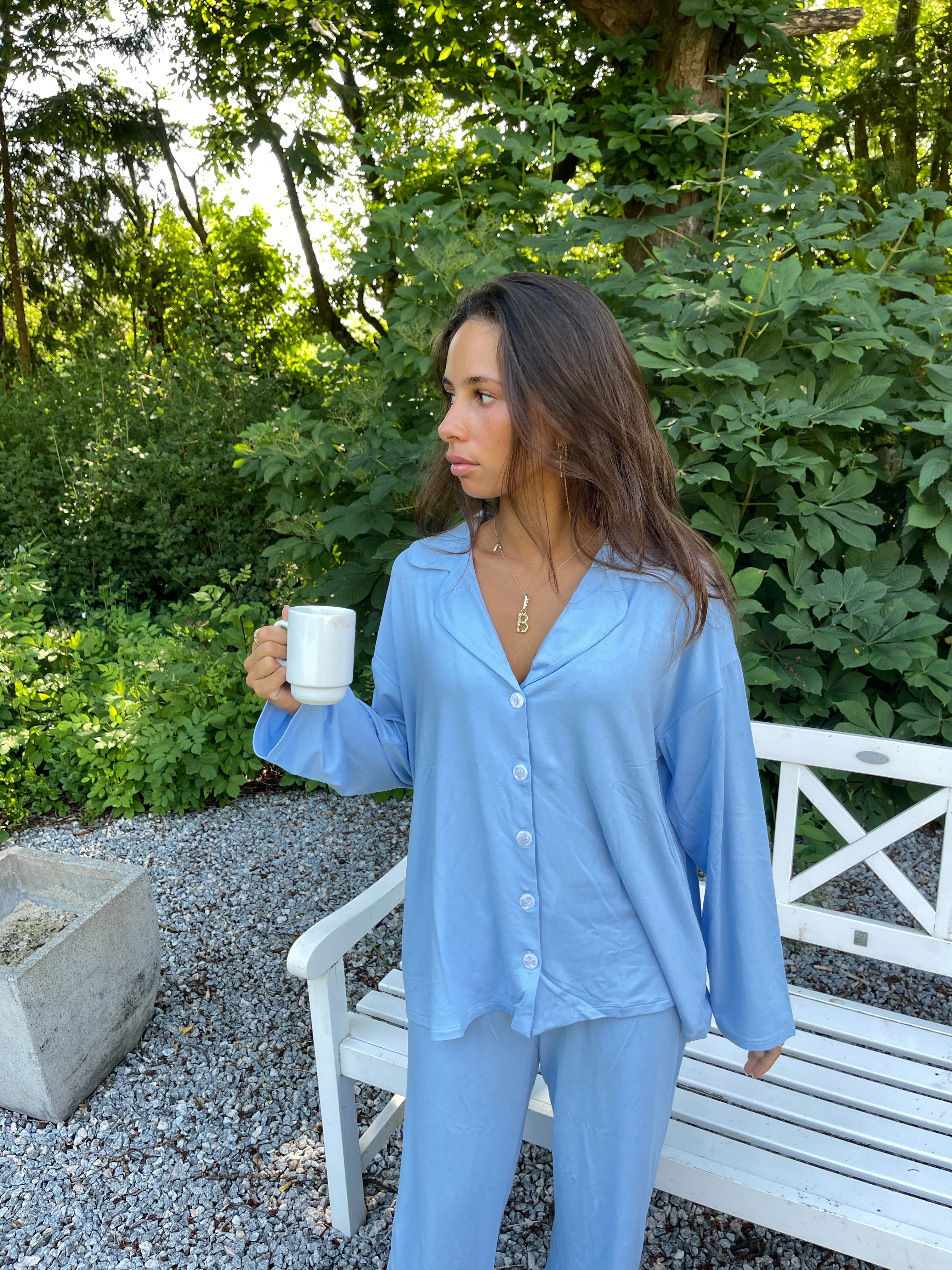 Laura pyjamas shirt - Light blue 5 Laura pyjamas shirt - Light blue