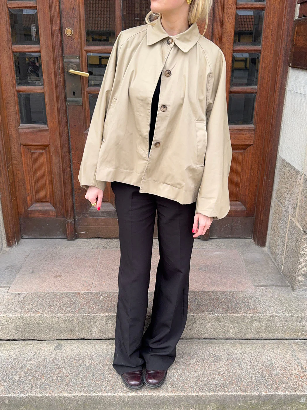 Lenaya jacket with denim back - Beige 5 Lenaya jacket with denim back - Beige
