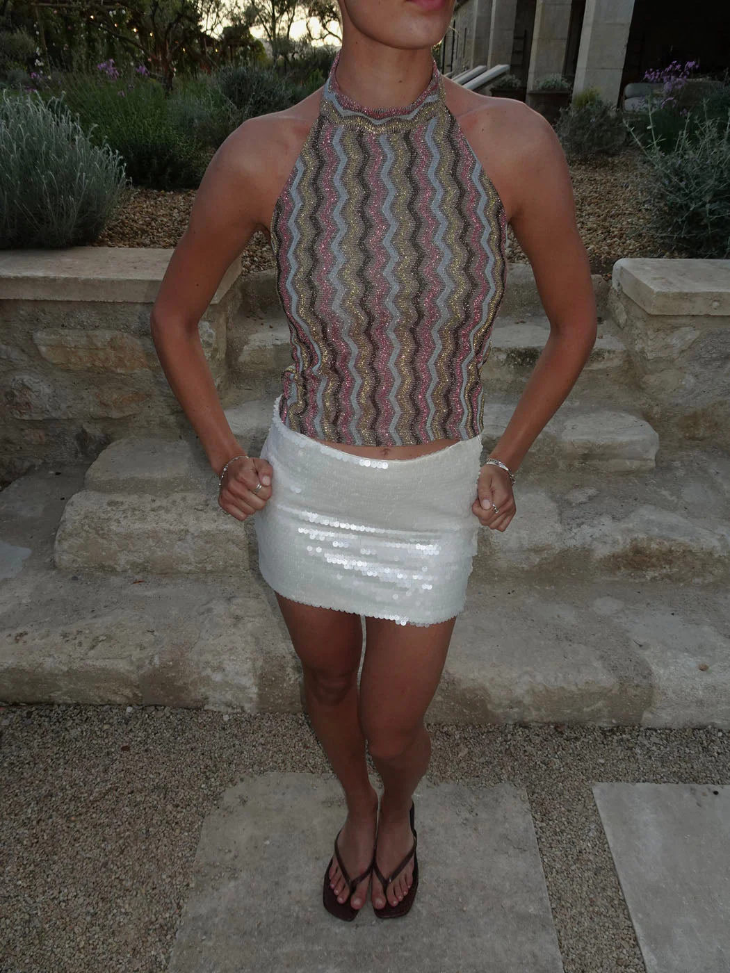 Liah halterneck top with glitter - Multicolored 6 Liah halterneck top with glitter - Multicolored