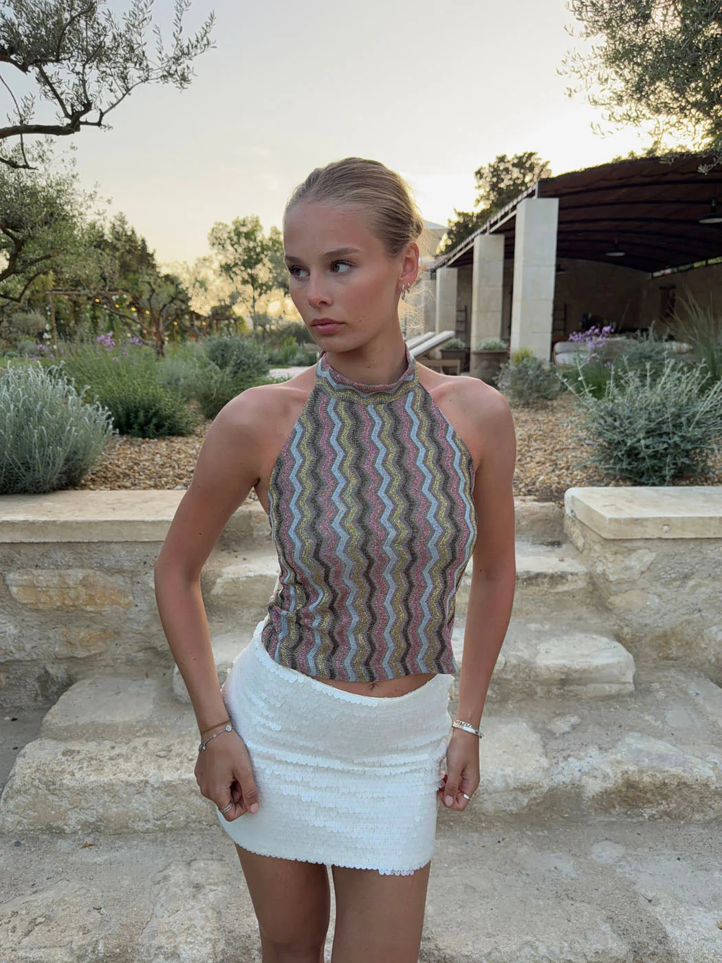 Liah halterneck top with glitter - Multicolored 8 Liah halterneck top with glitter - Multicolored