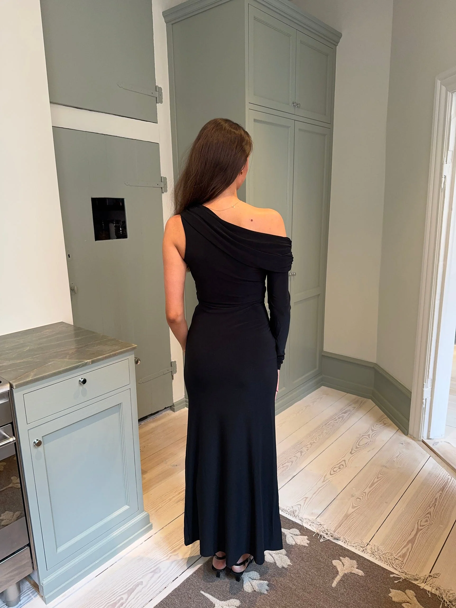 Linea one shoulder dress - Black 4 Linea one shoulder dress - Black