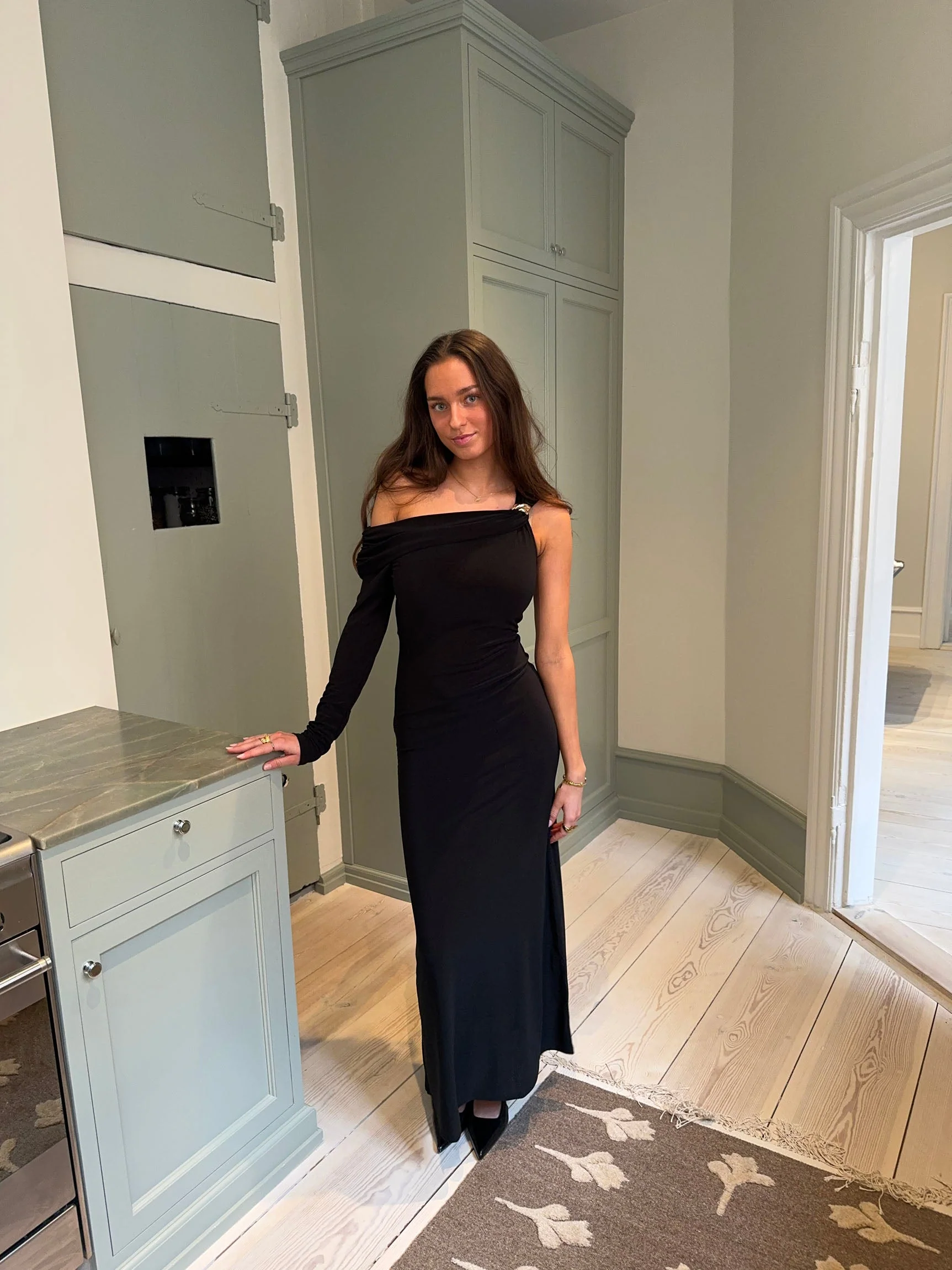 Linea one shoulder dress - Black 8 Linea one shoulder dress - Black