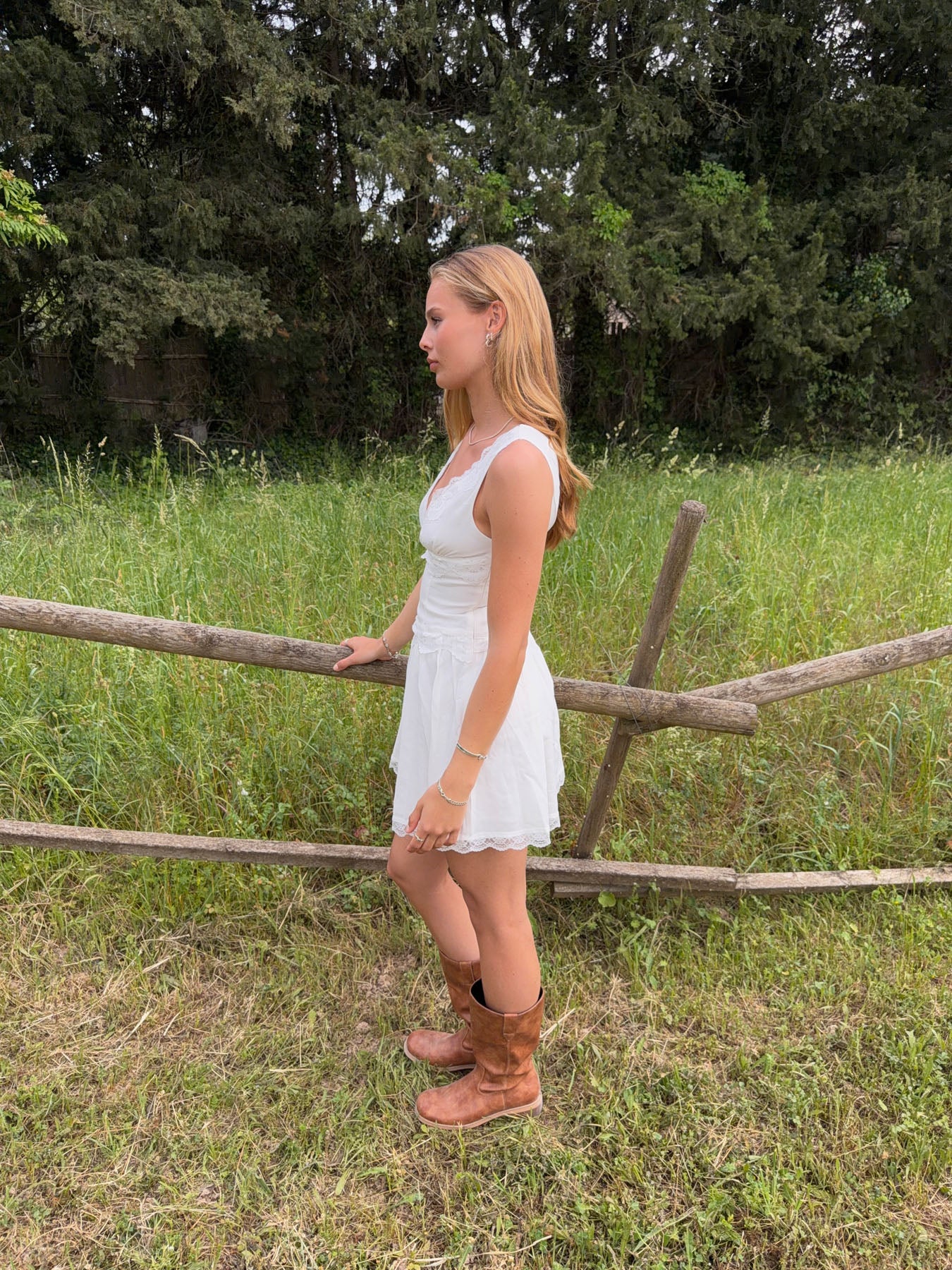 Linoa mini dress with lace - White 13 Linoa mini dress with lace - White