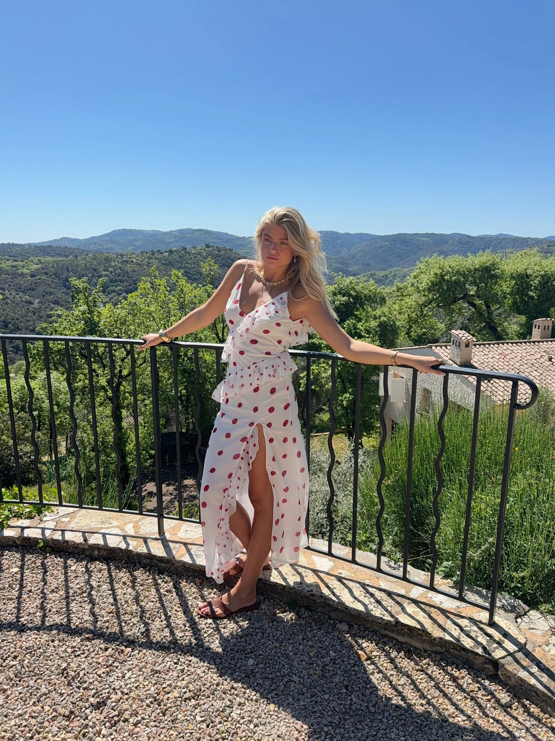 Lolana dress with polka dots – White/red 11 Lolana dress with polka dots – White/red