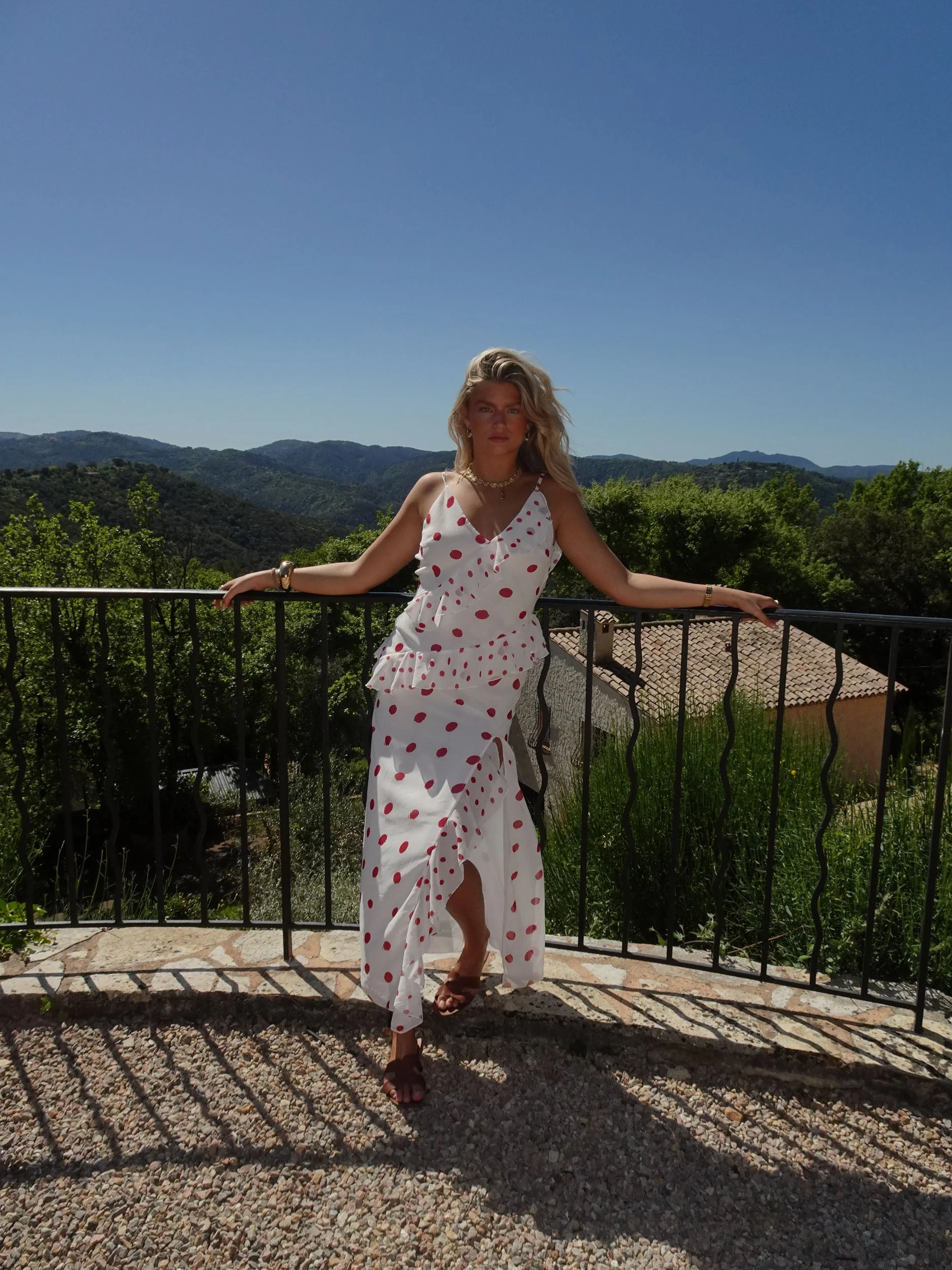 Lolana dress with polka dots – White/red 9 Lolana dress with polka dots – White/red