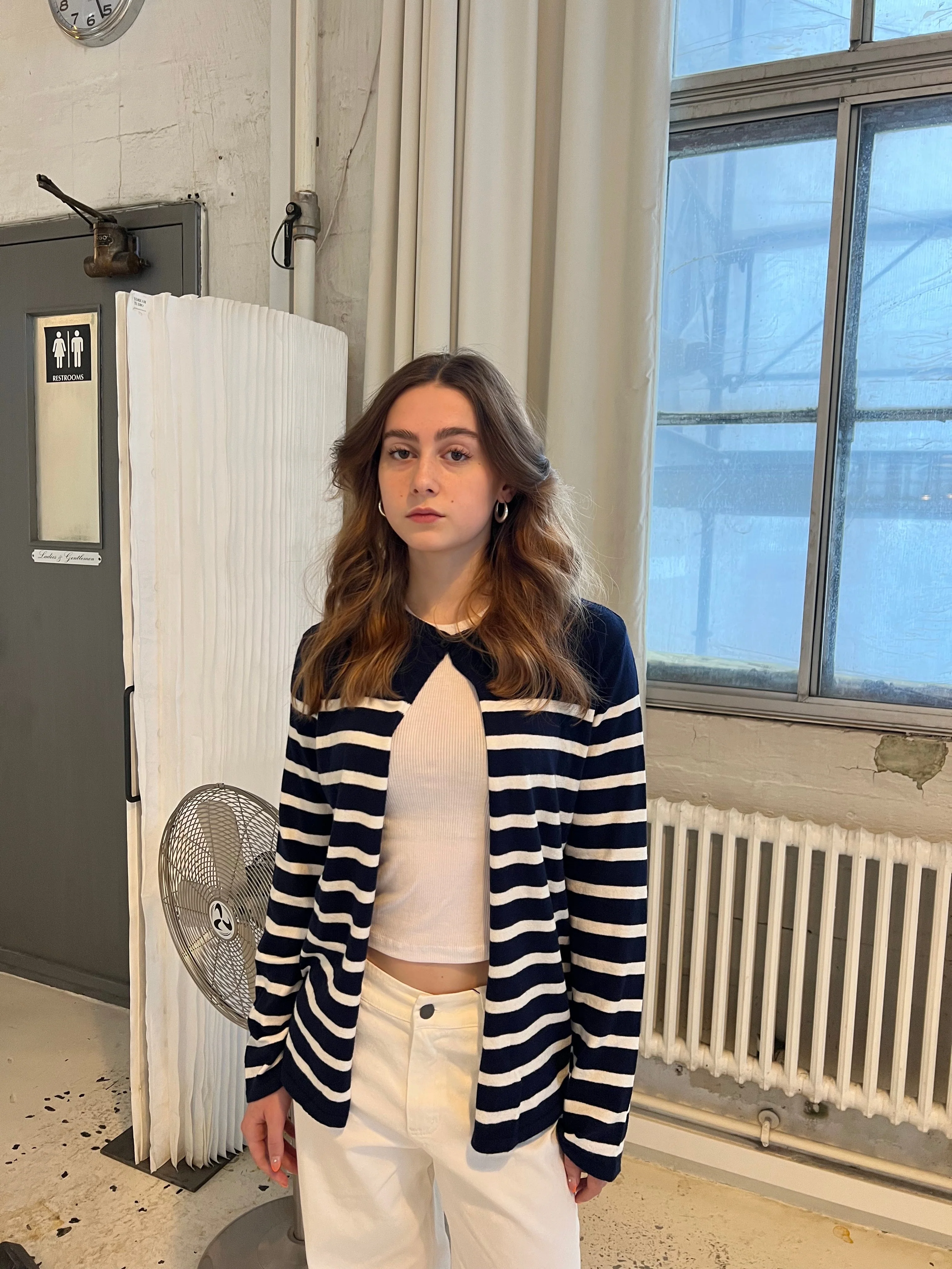 Xenia cardigan with stripes - Navy/white 10 Xenia cardigan with stripes - Navy/white