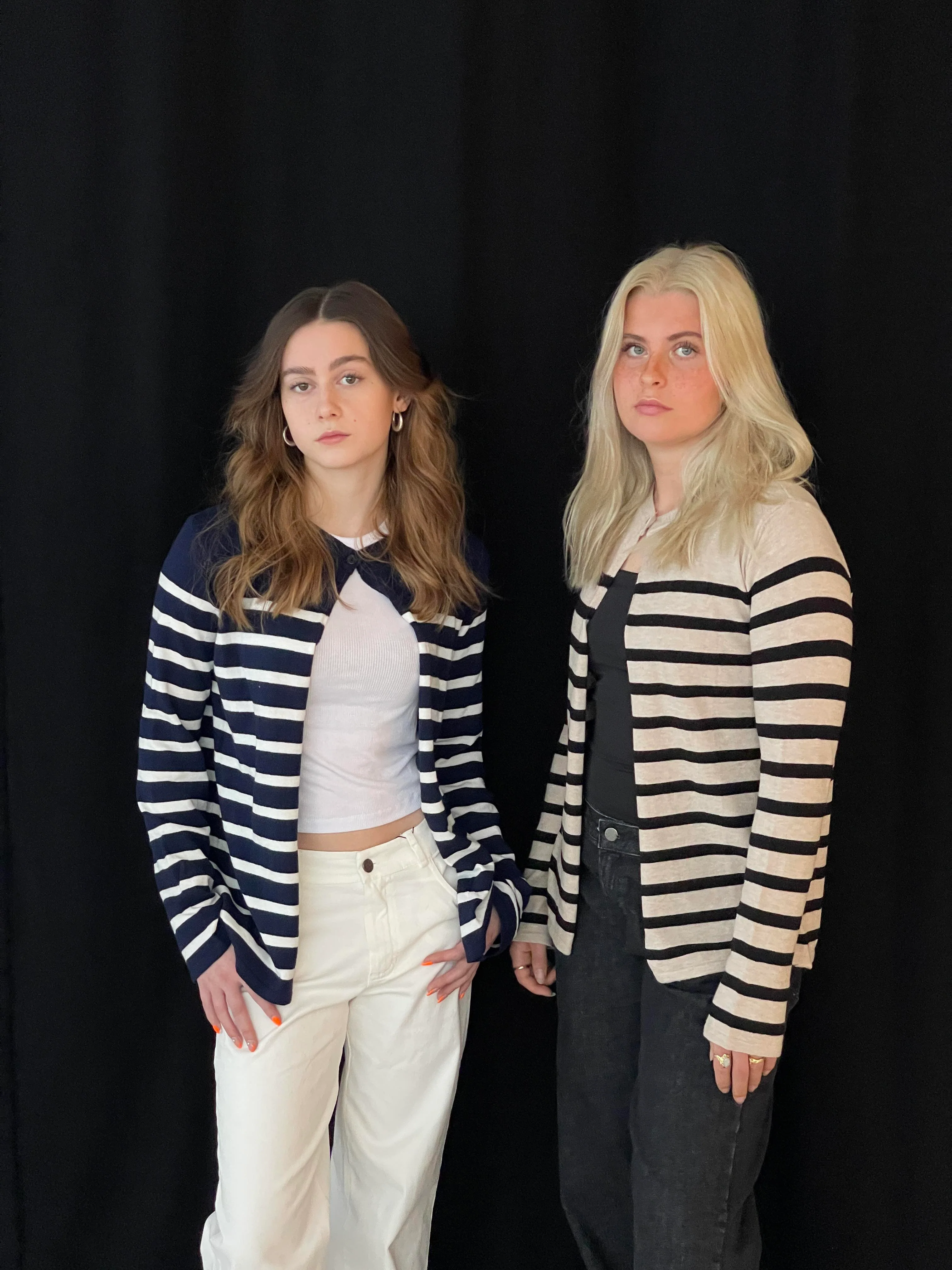 Xenia cardigan with stripes - Navy/white 11 Xenia cardigan with stripes - Navy/white