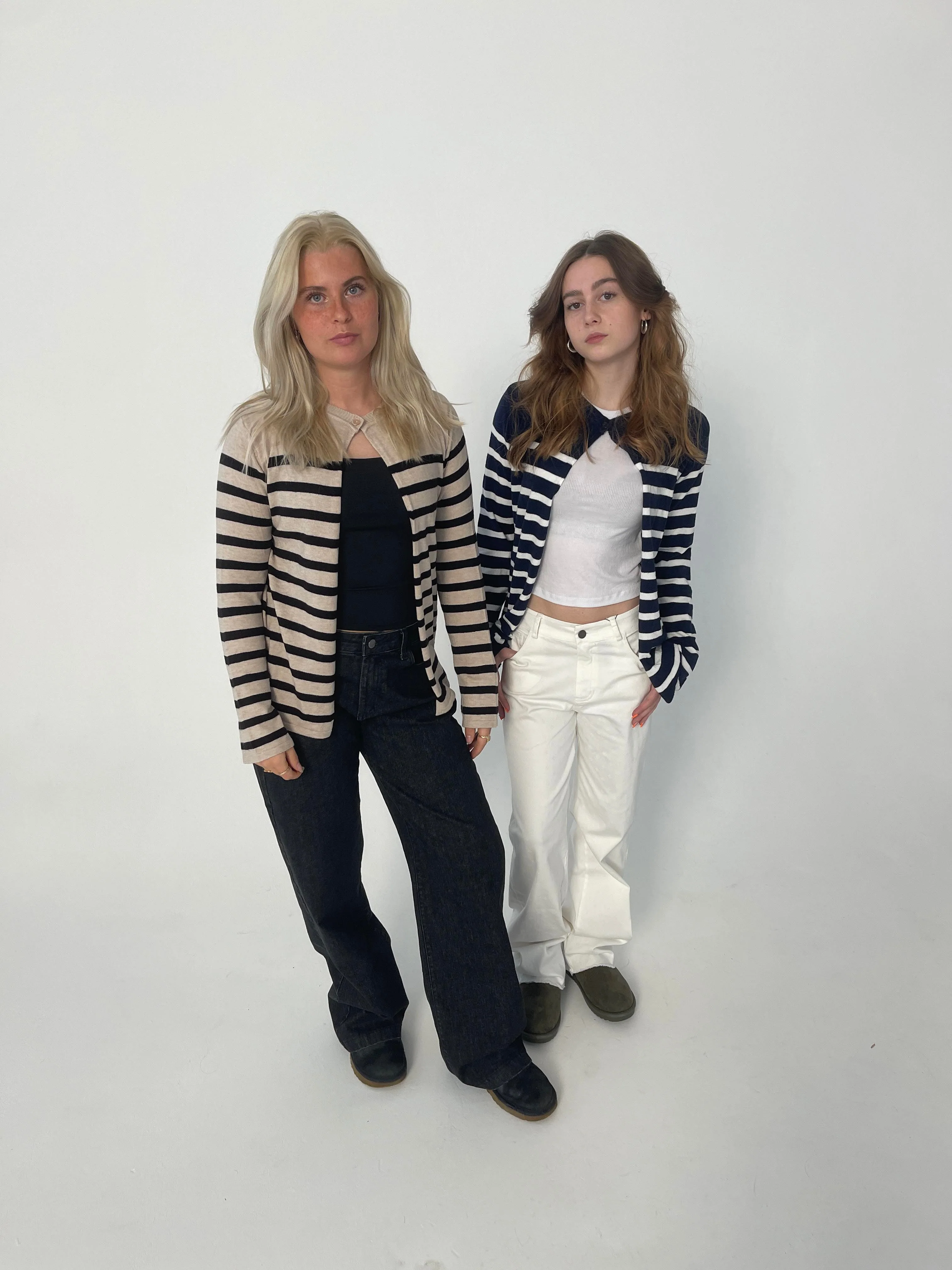 Xenia cardigan with stripes - Navy/white 5 Xenia cardigan with stripes - Navy/white