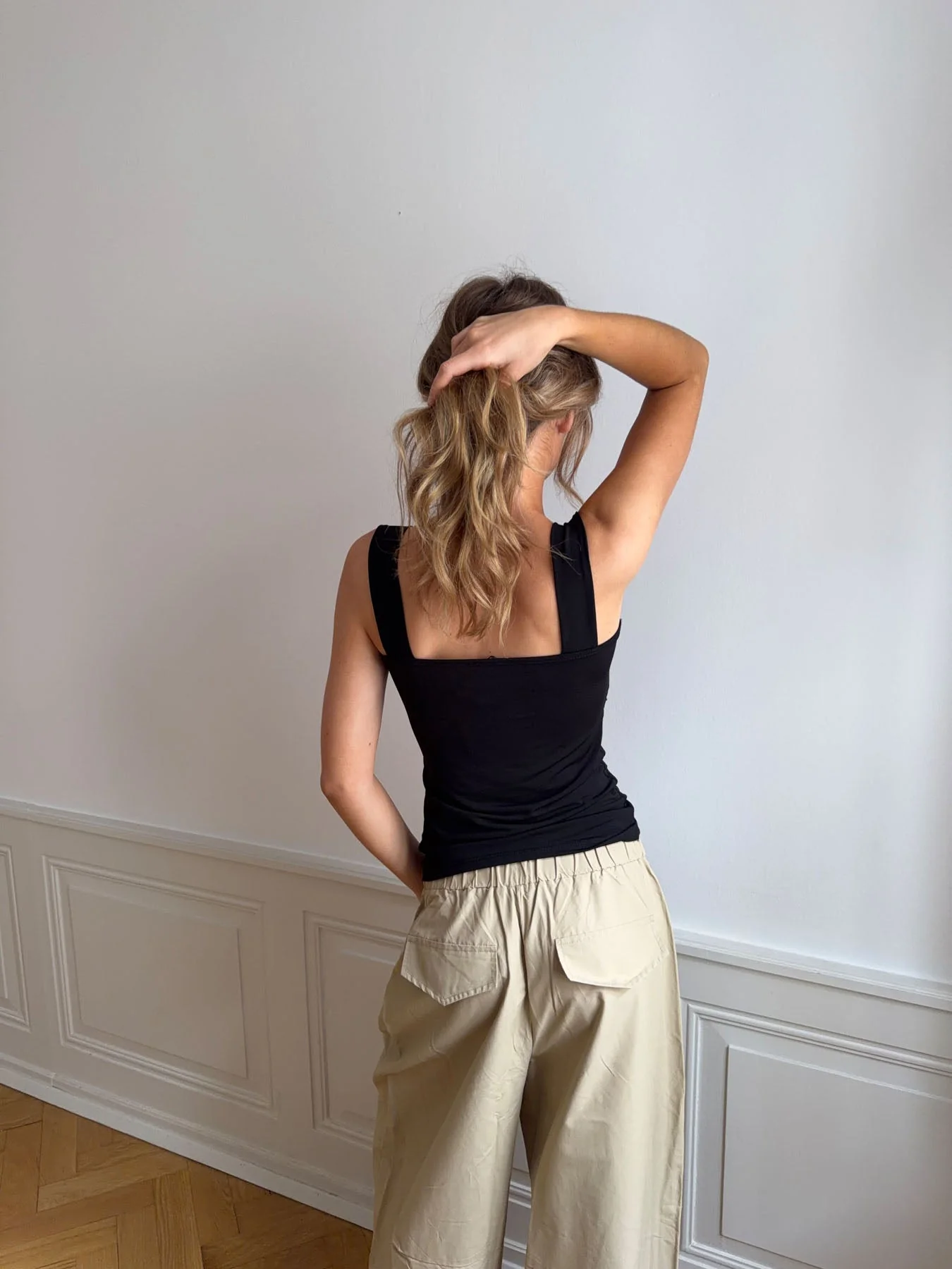 Mandaline top with lace detail - Black 3 Mandaline top with lace detail - Black
