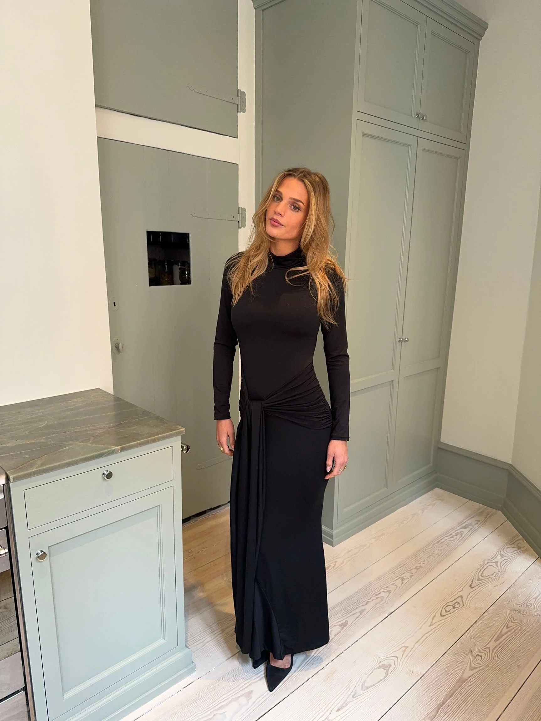 Silia maxi dress with ties - Black 10 Silia maxi dress with ties - Black